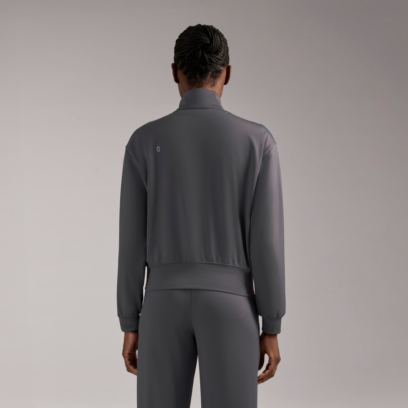 Labelle Bomber Scrub Jacket - Charcoal