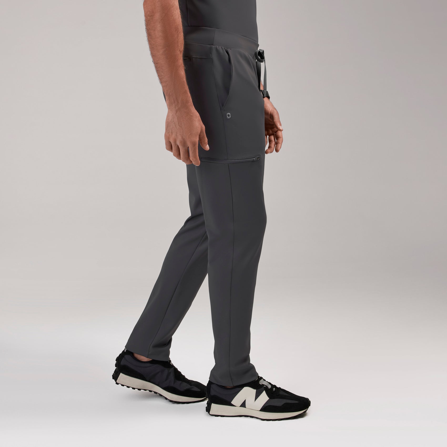 Pierre Slim Tapered Scrub Pant - Charcoal