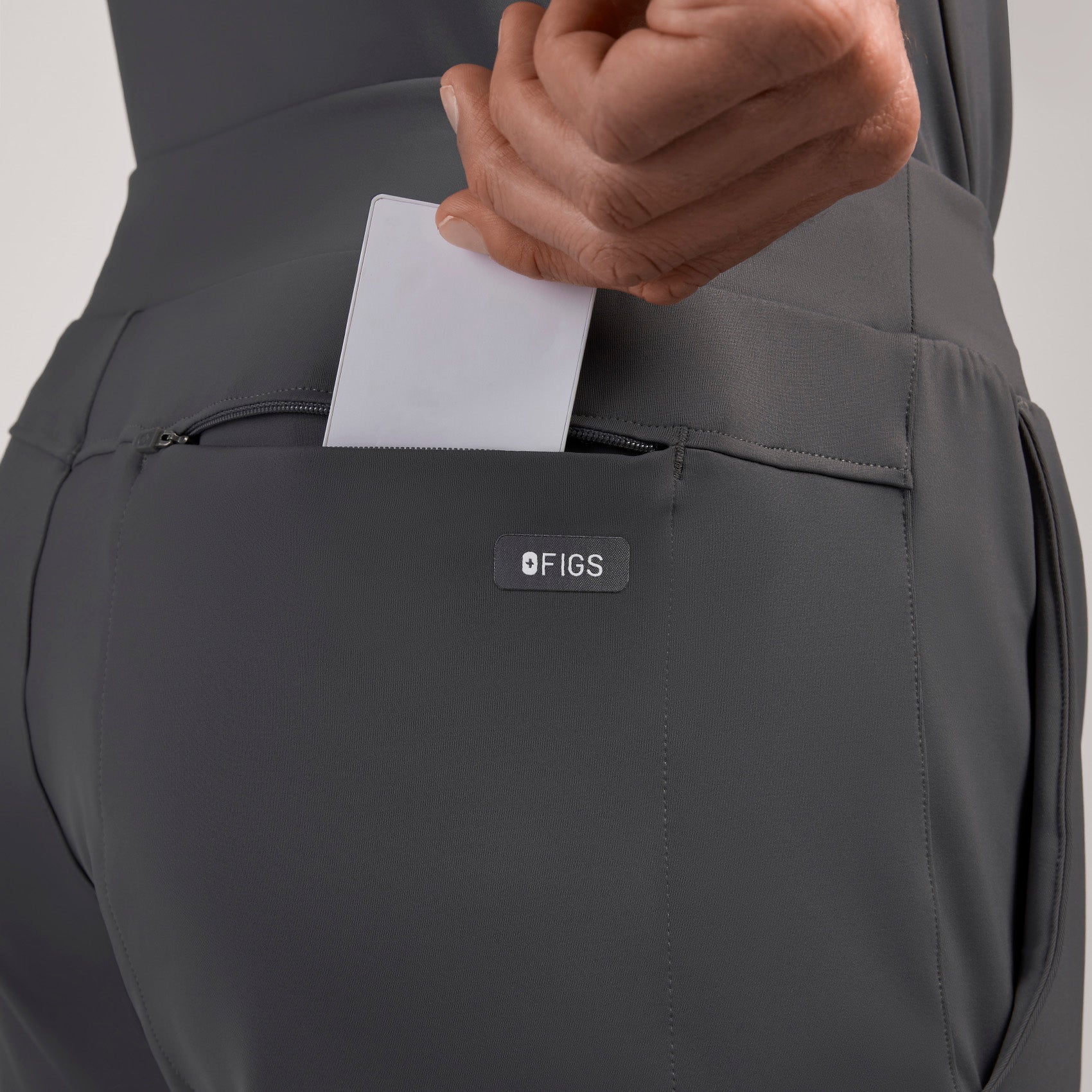 Pierre Slim Tapered Scrub Pant - Charcoal