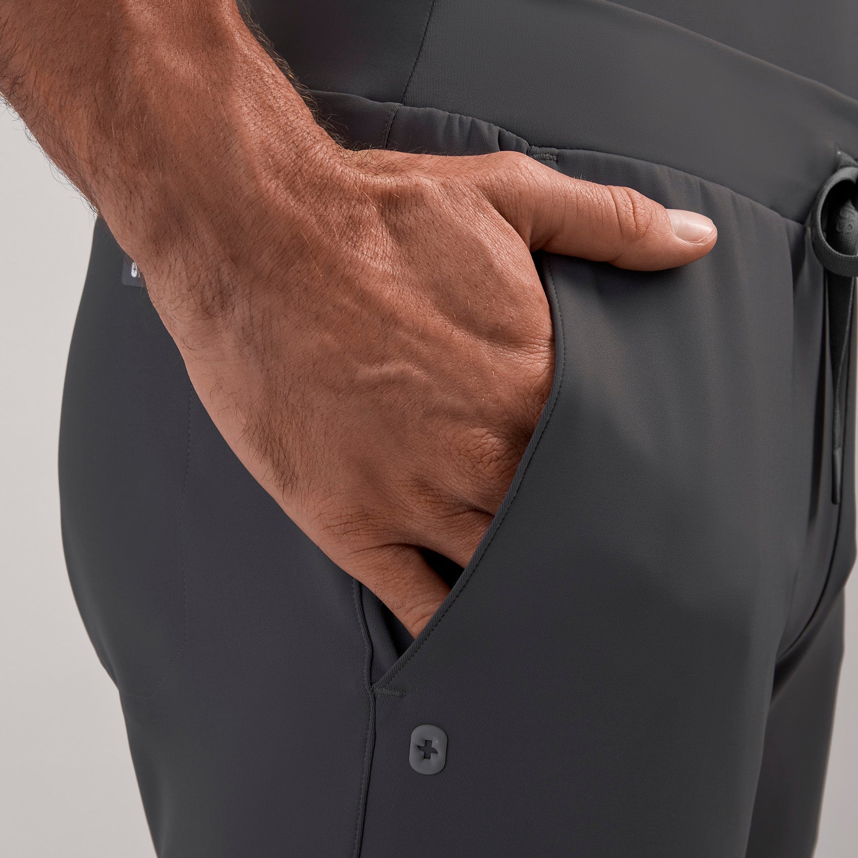 Pierre Slim Tapered Scrub Pant - Charcoal