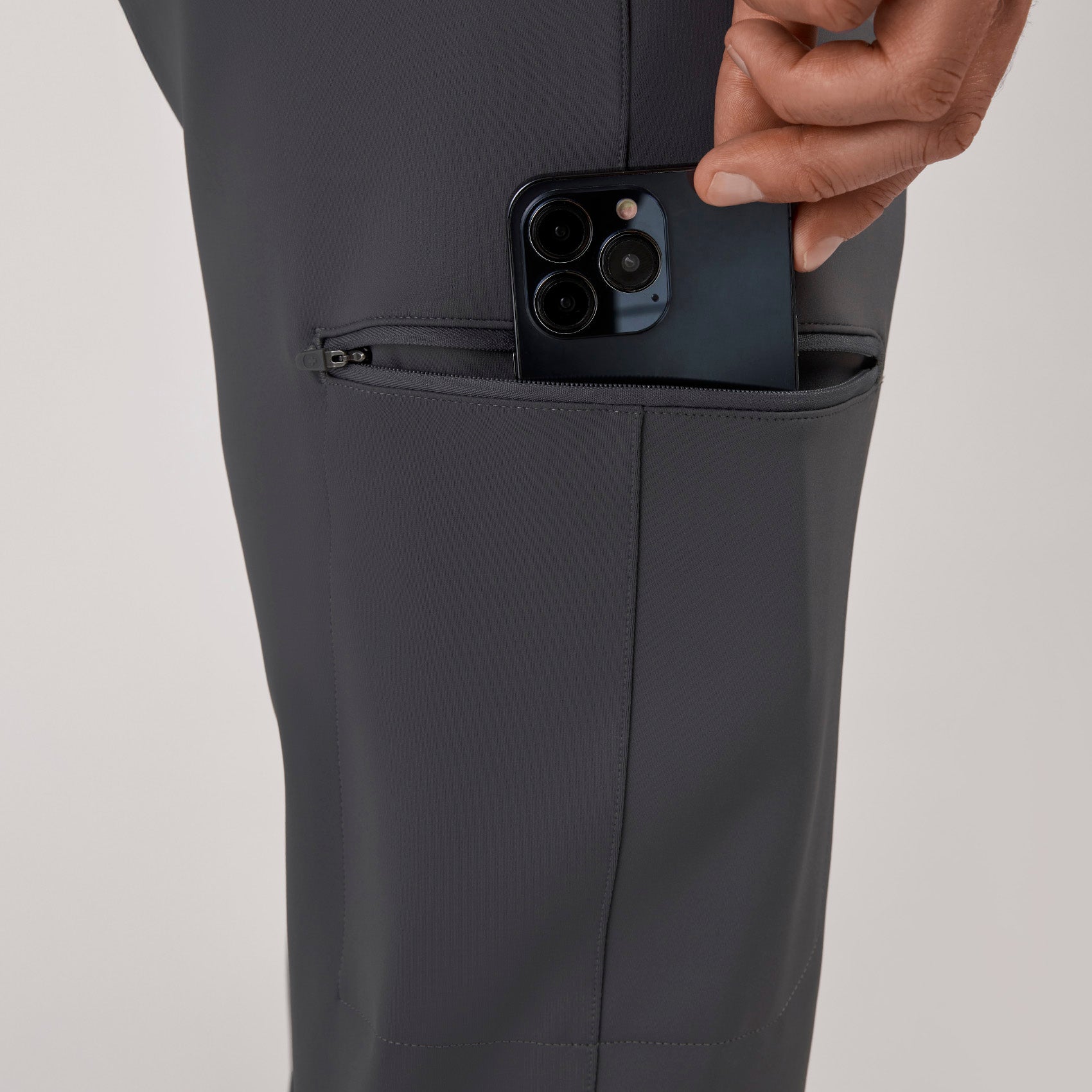 Pierre Slim Tapered Scrub Pant - Charcoal