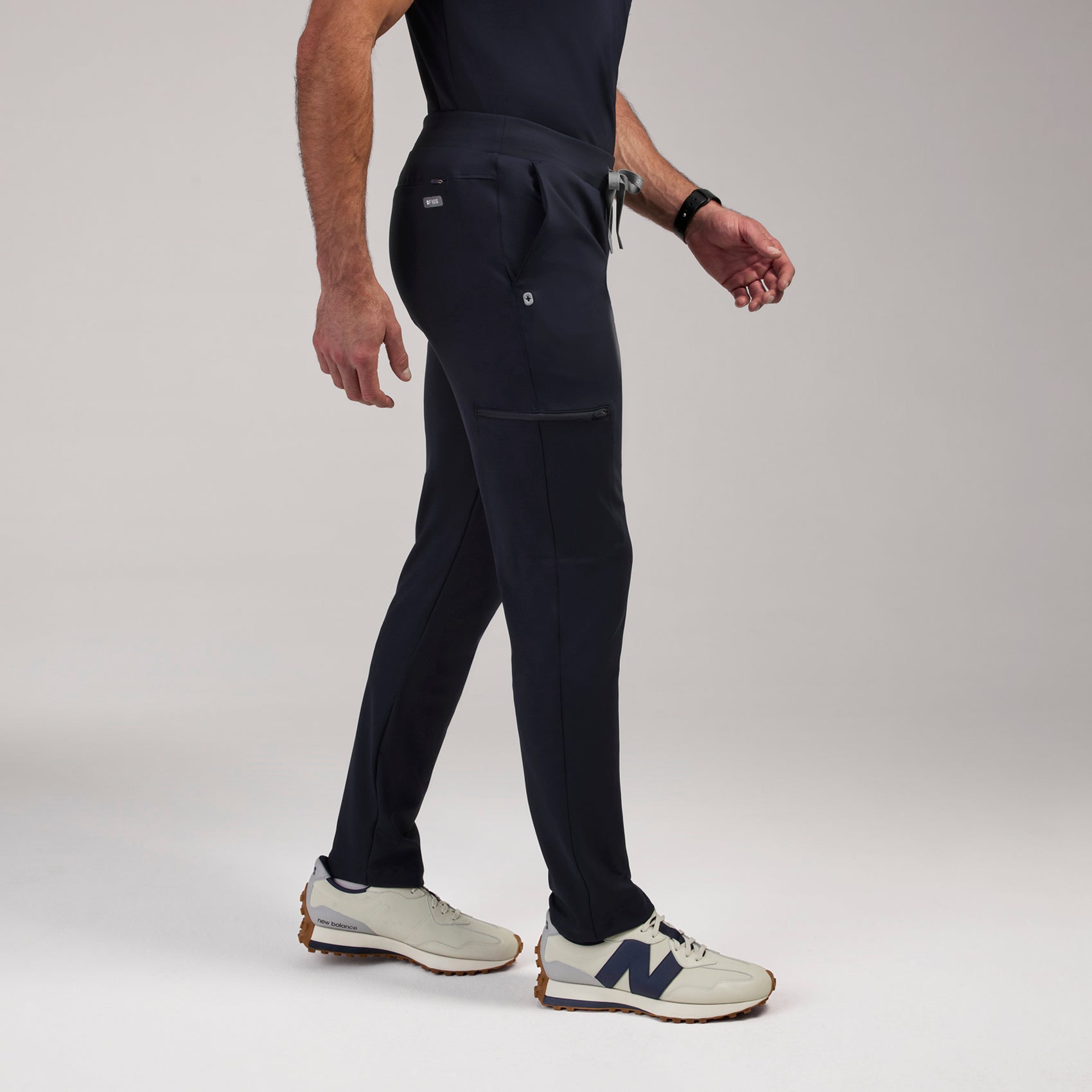 Pierre Slim Tapered Scrub Pant - Navy
