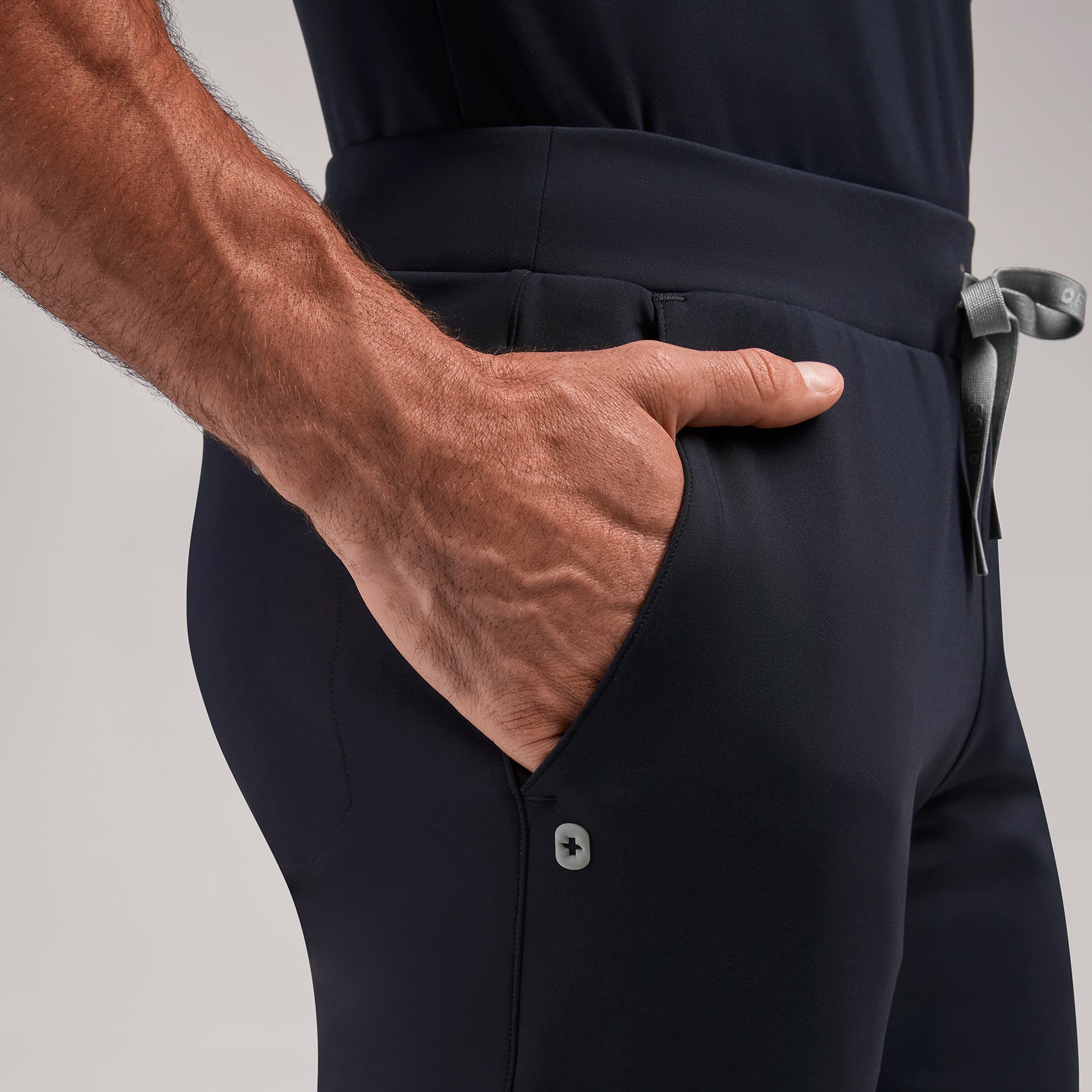 Pierre Slim Tapered Scrub Pant - Navy