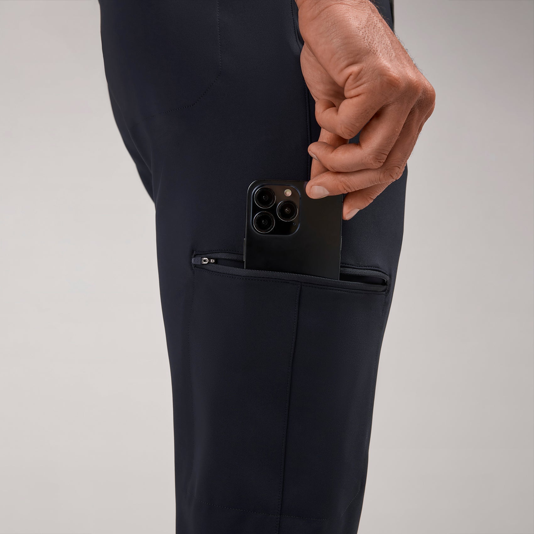 Pierre Slim Tapered Scrub Pant - Navy