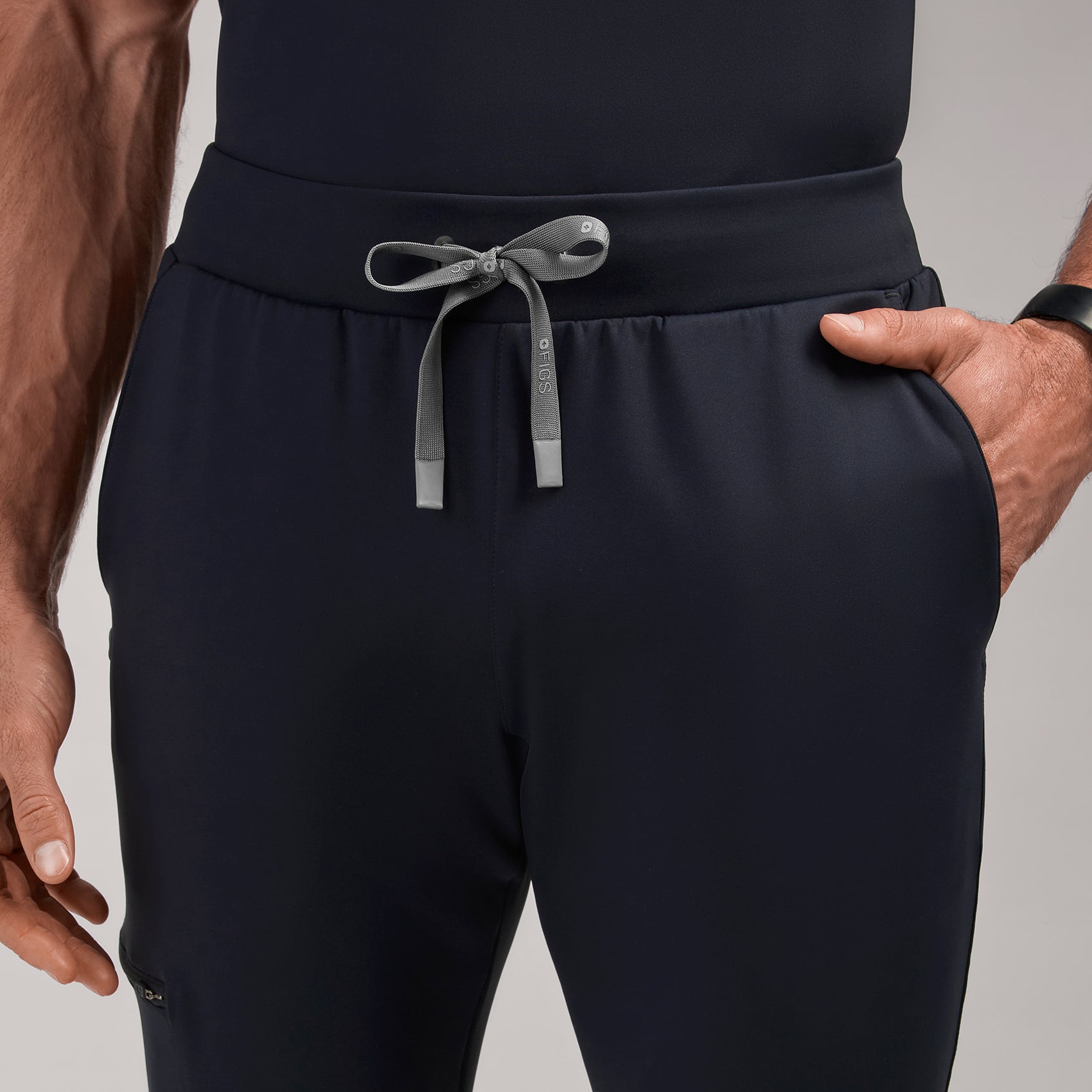 Pierre Slim Tapered Scrub Pant - Navy