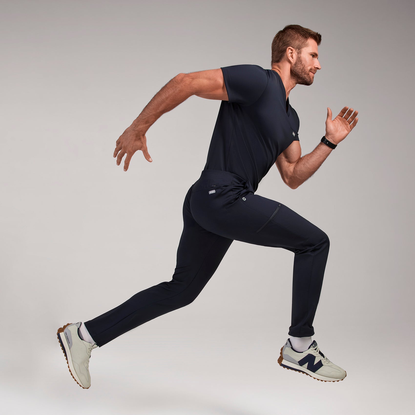 Pierre Slim Tapered Scrub Pant - Navy