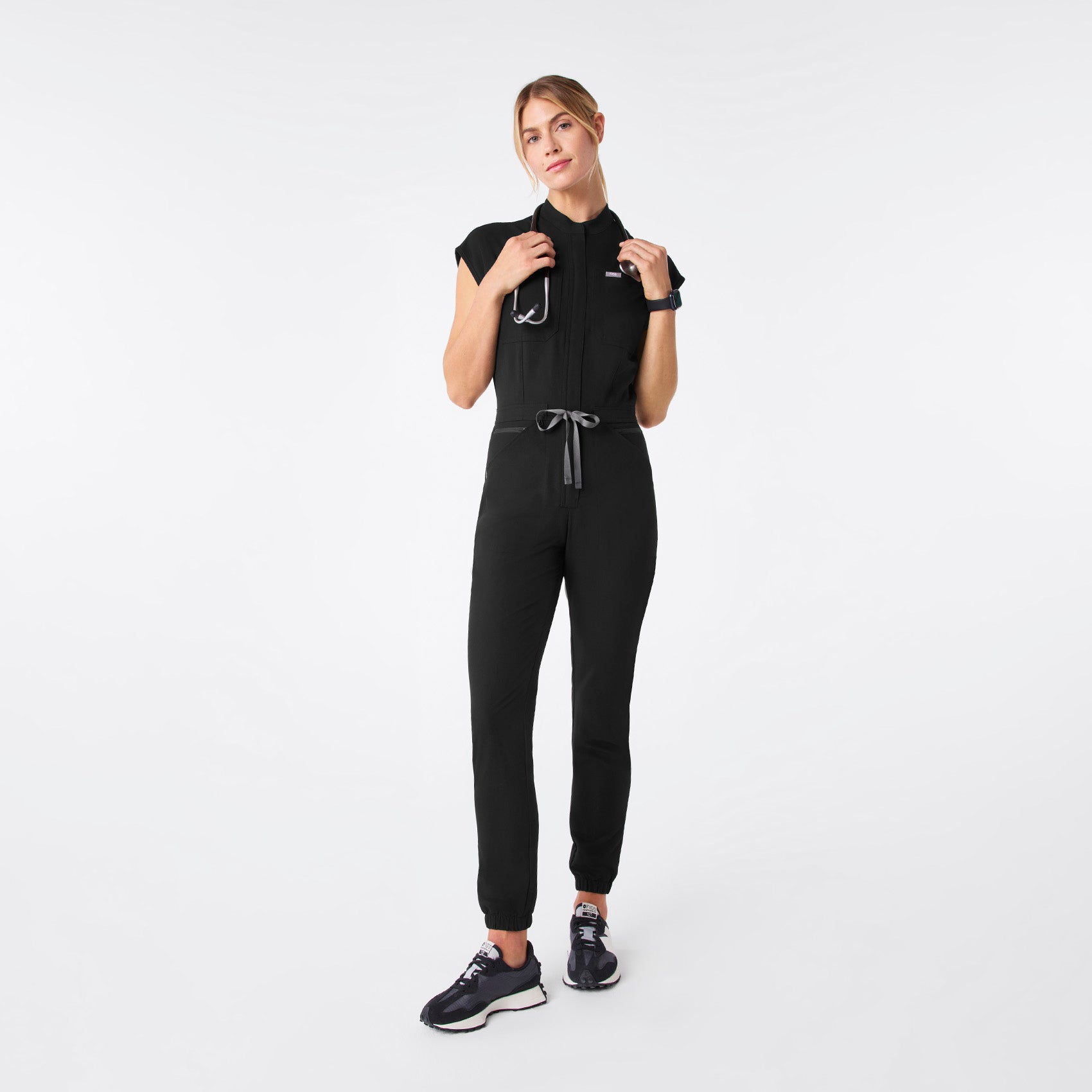 Rafaela Jogger ScrubJumpsuit™ - Black