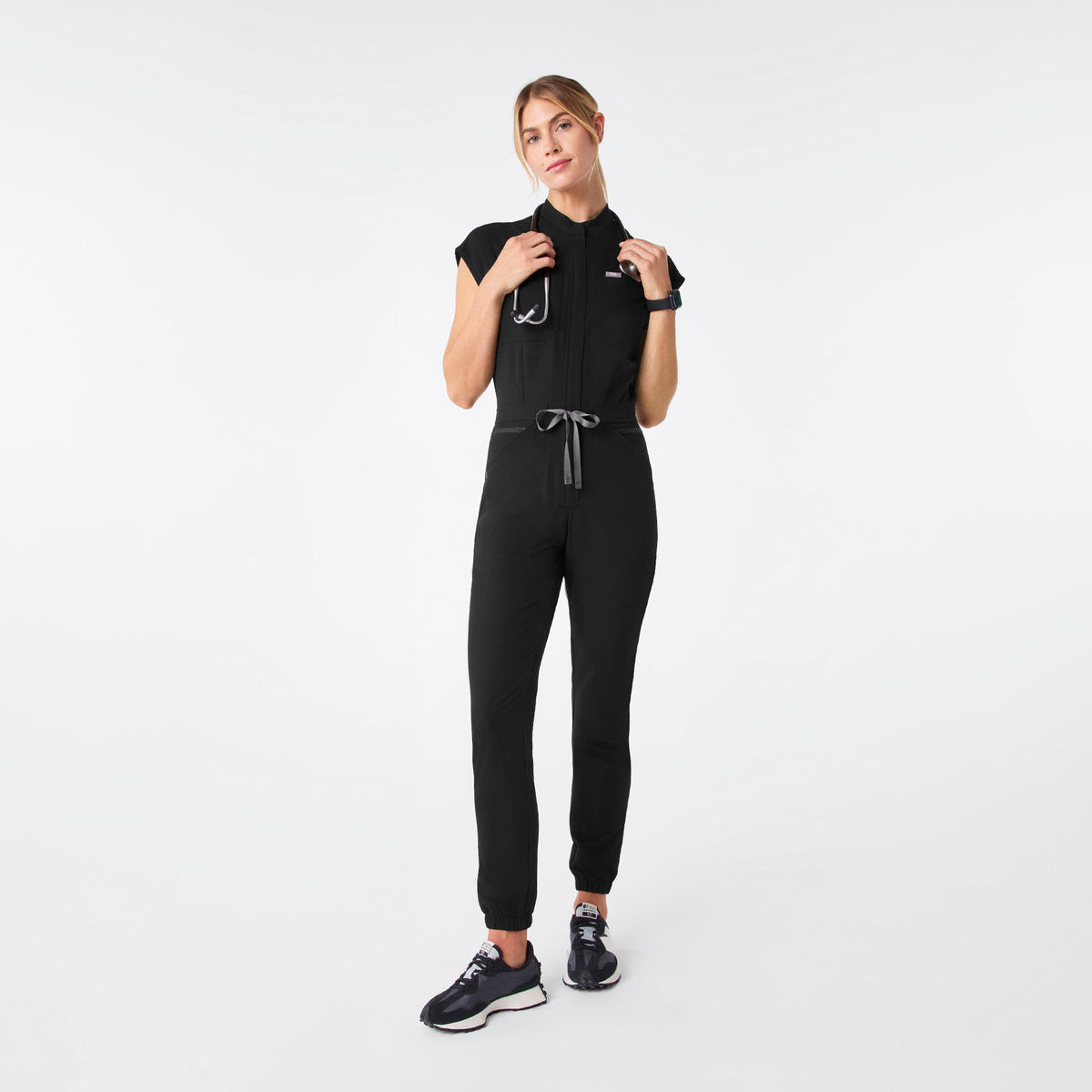 Rafaela Jogger ScrubJumpsuit™ - Black