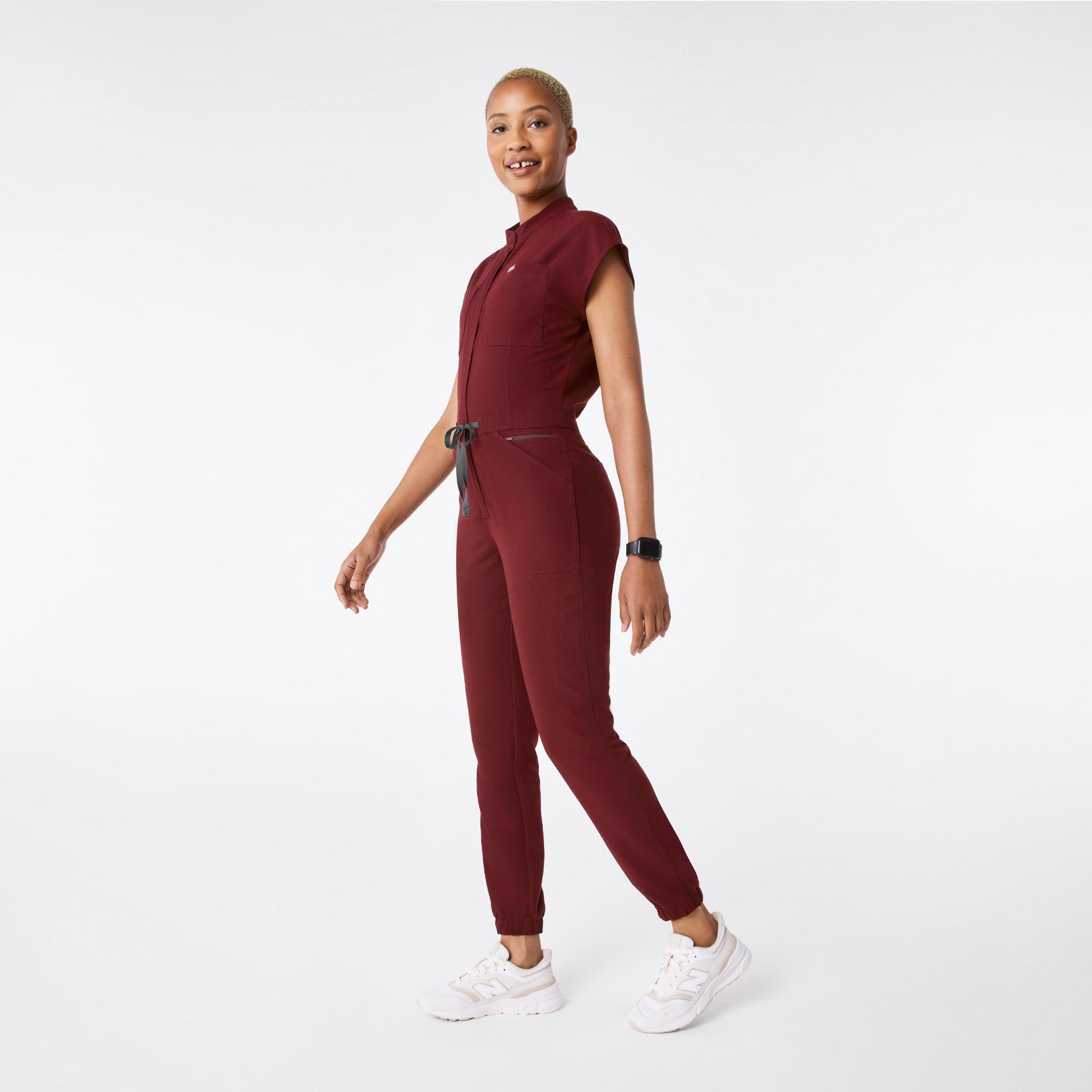 Rafaela Jogger ScrubJumpsuit™ - Burgundy