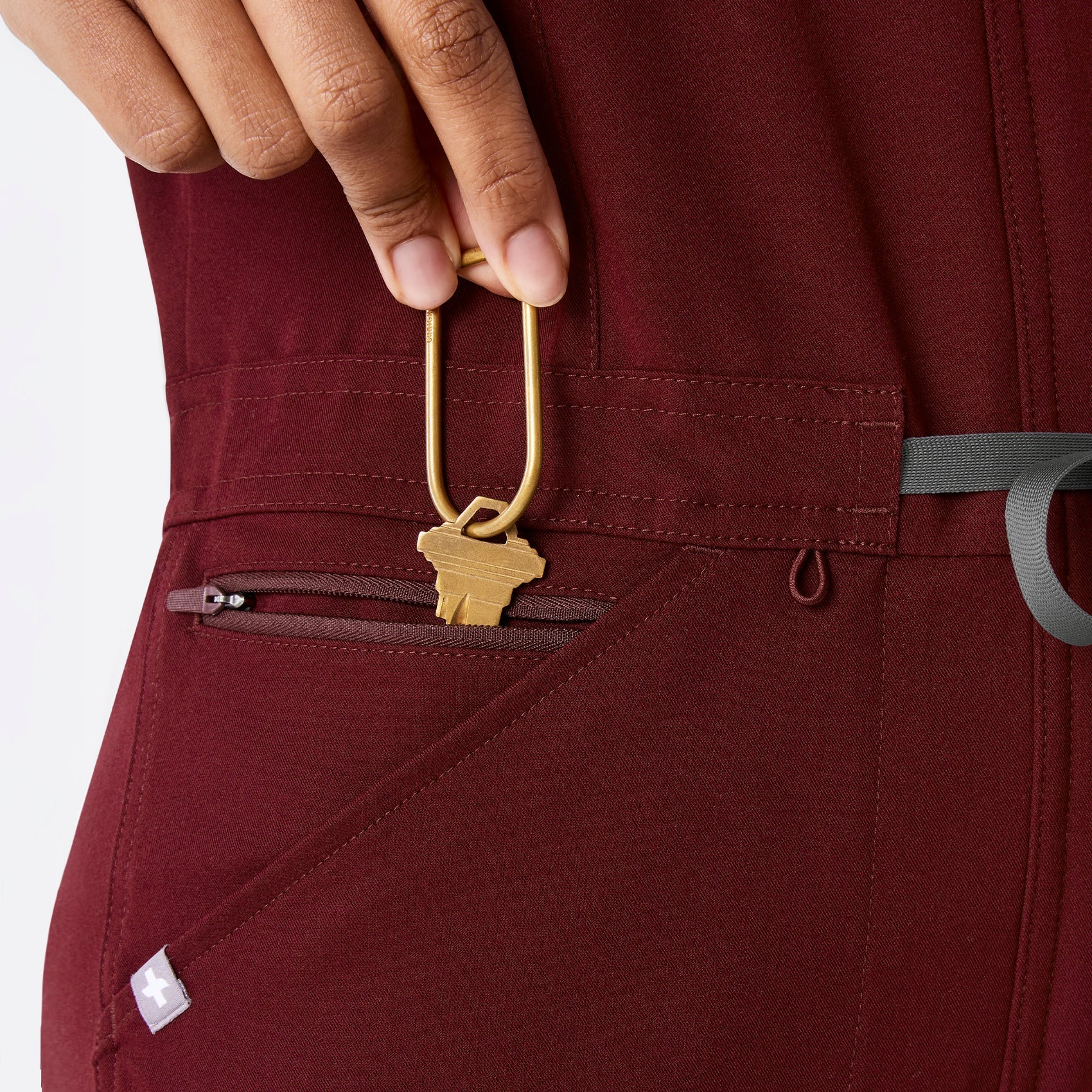 Rafaela Jogger ScrubJumpsuit™ - Burgundy