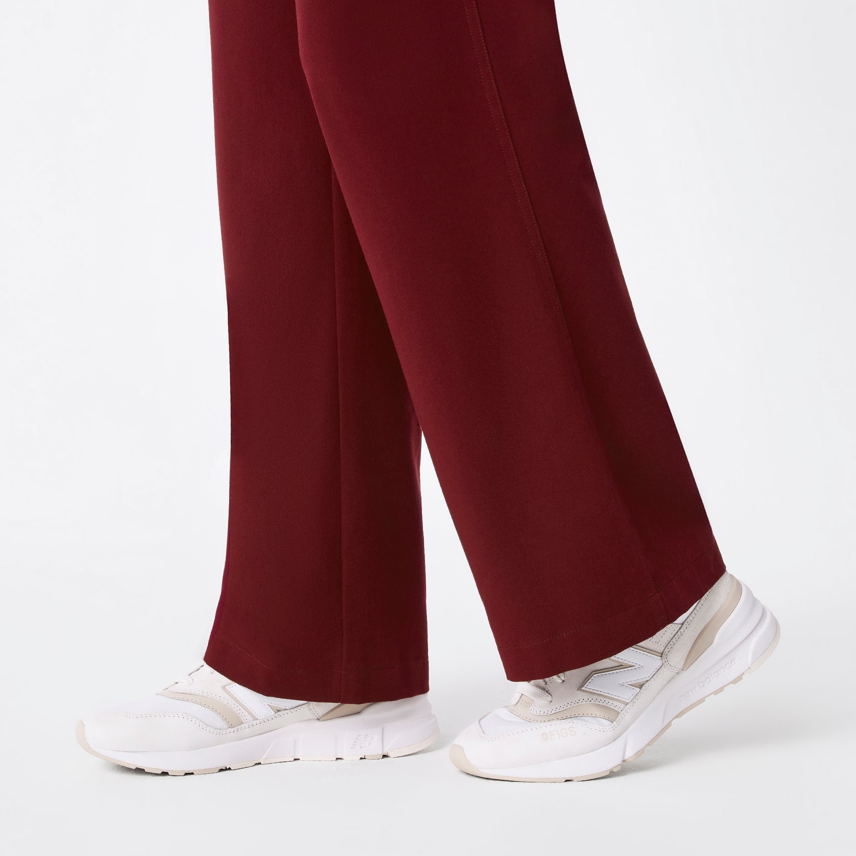 Rafaela Wide-Leg ScrubJumpsuit™ - Burgundy
