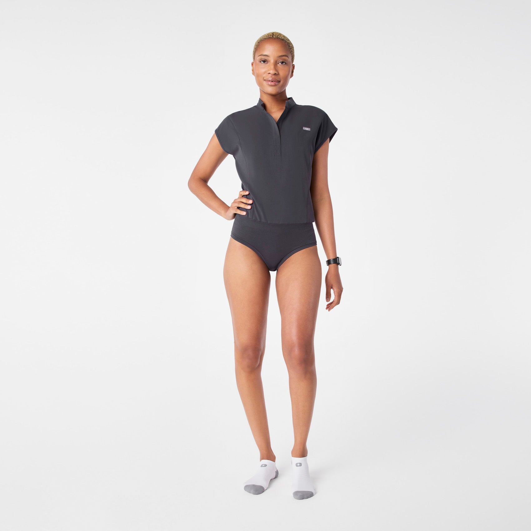  Rafaela Brief ScrubBodysuit™ - Charcoal