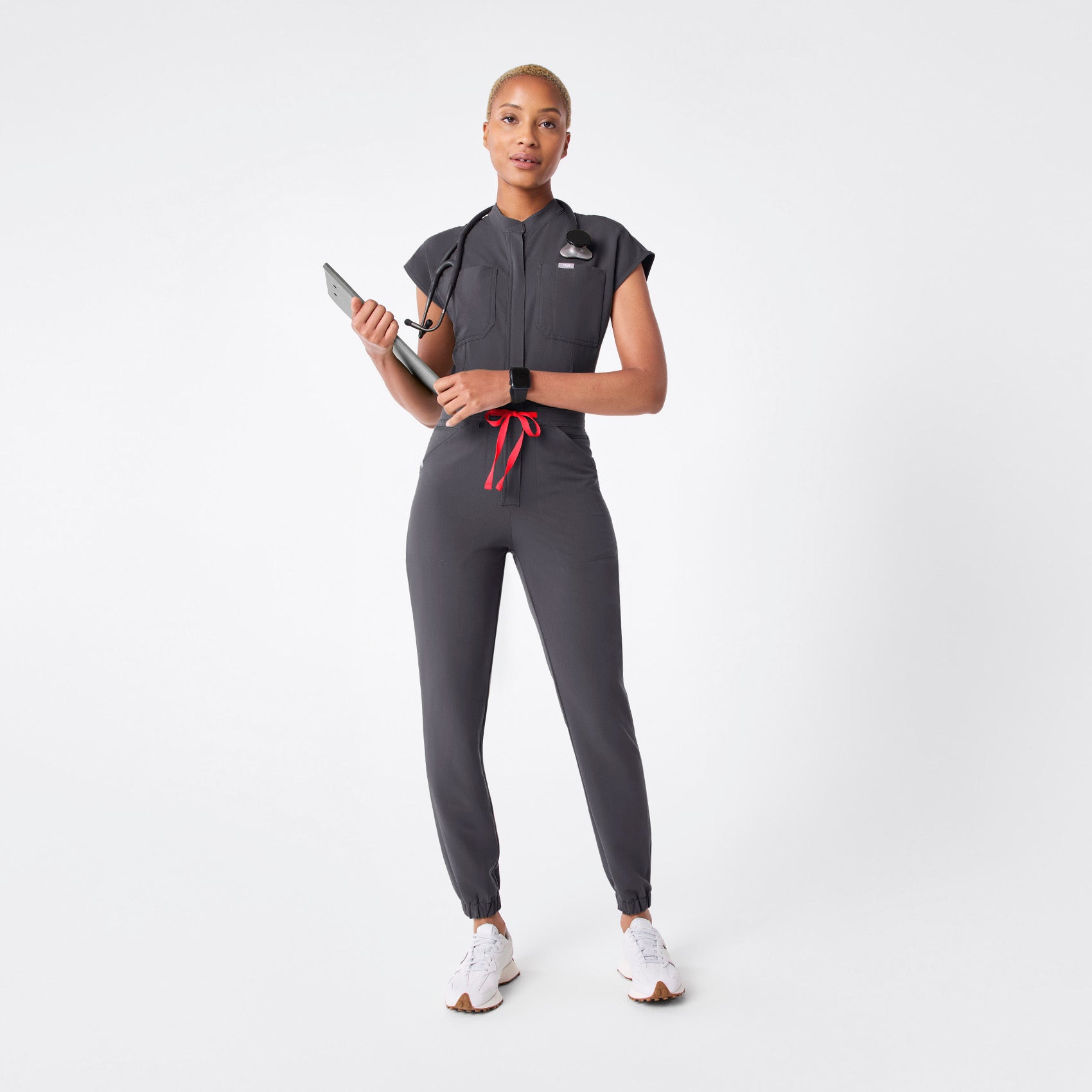 Rafaela Jogger ScrubJumpsuit™ - Charcoal