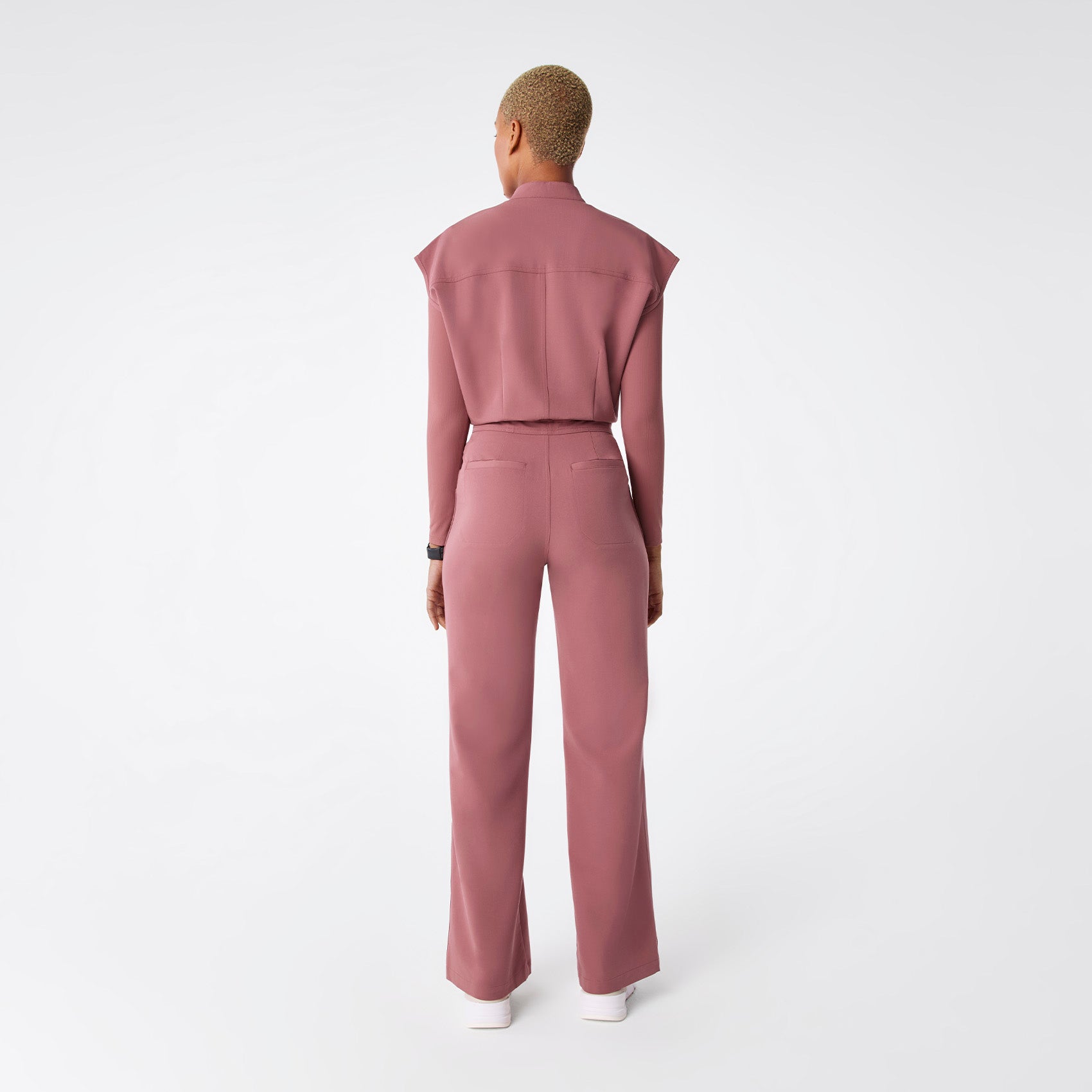 Rafaela Wide-Leg ScrubJumpsuit™ - Mauve