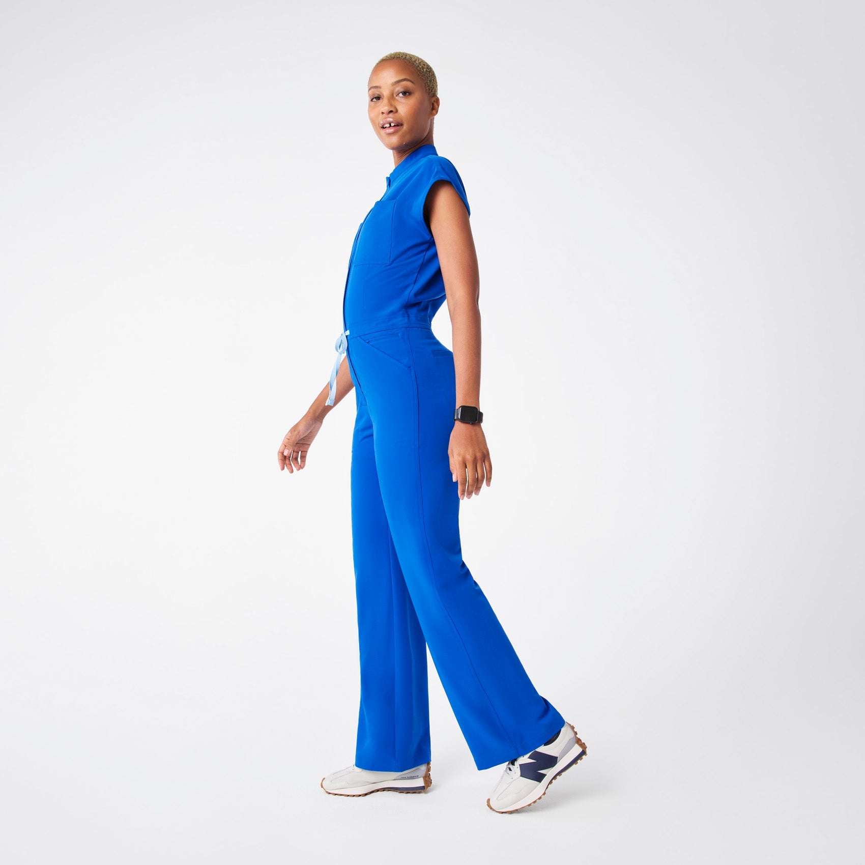 Rafaela Wide-Leg ScrubJumpsuit™ - Royal Blue