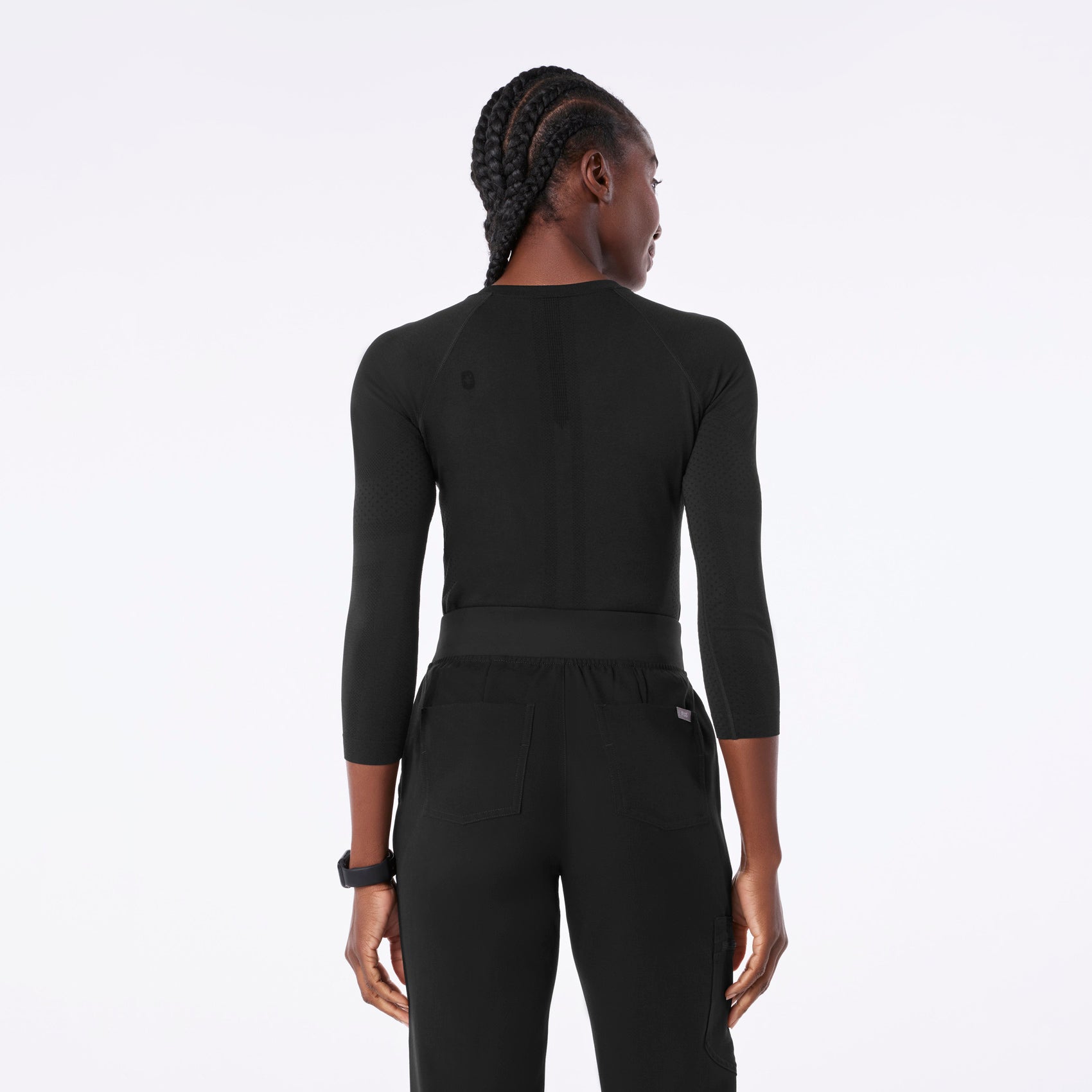 Salta Seamless ¾ Sleeve Underscrub - Black