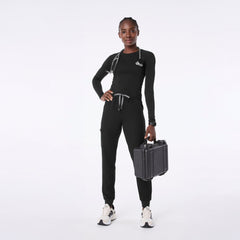 Salta Cropped Long-Sleeve Underscrub - Black