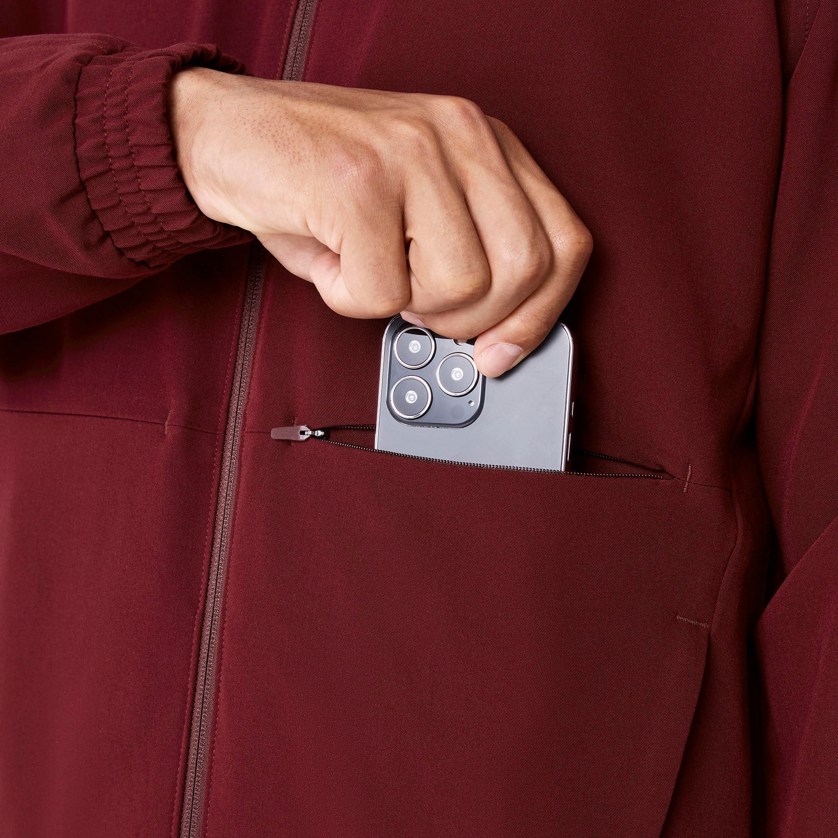 Cobaki Scrub Jacket - Burgundy