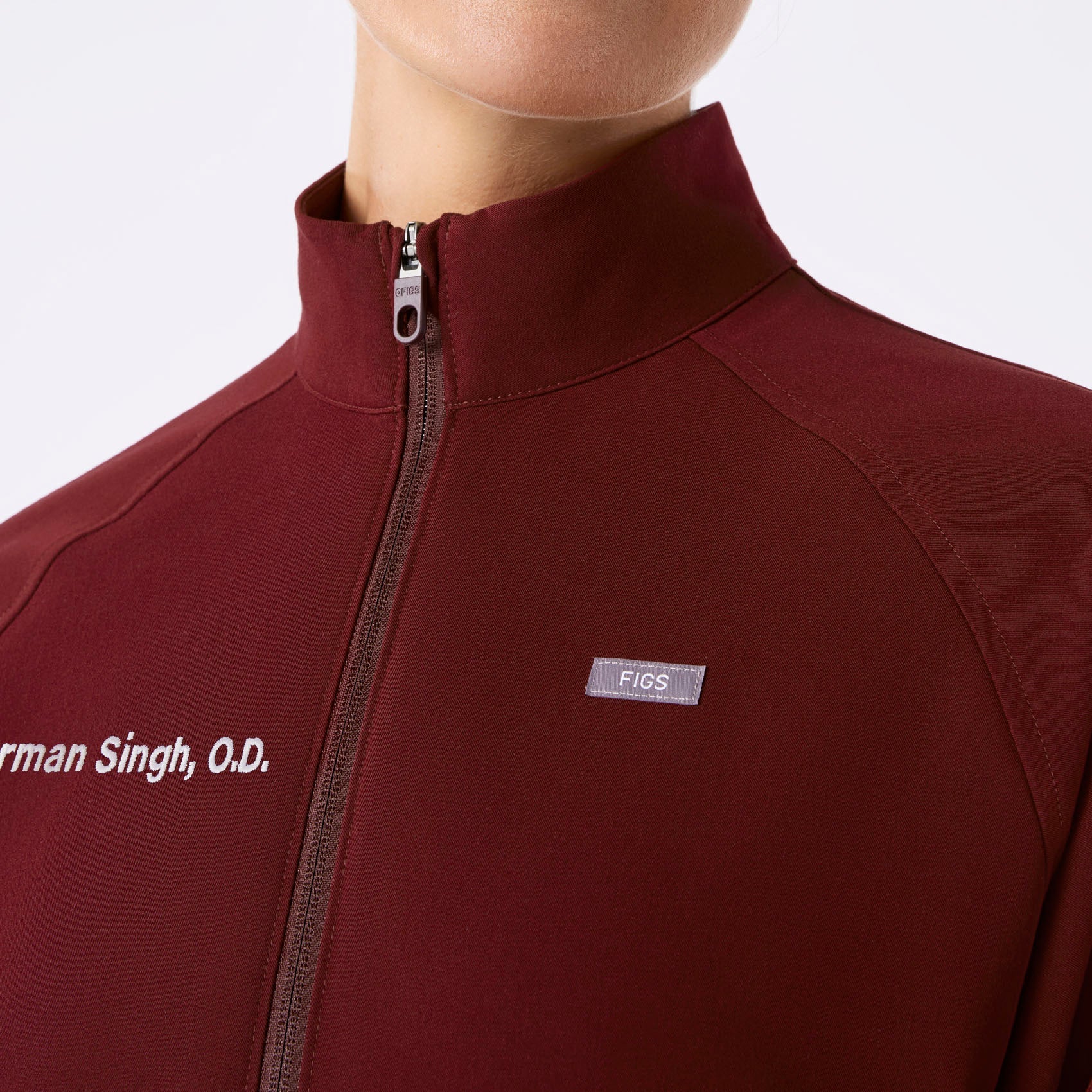 Sydney Scrub Jacket - Burgundy