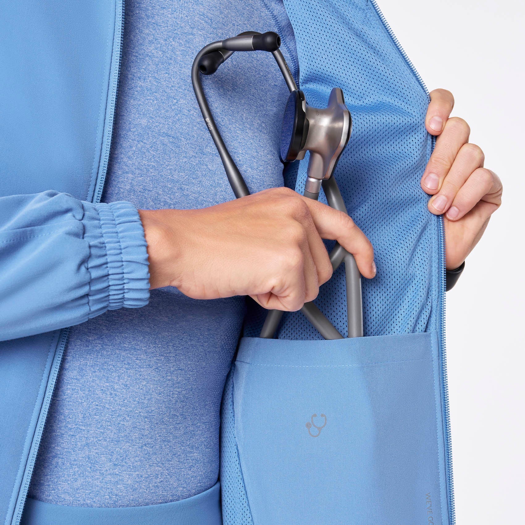 Sydney Scrub Jacket - Ceil Blue