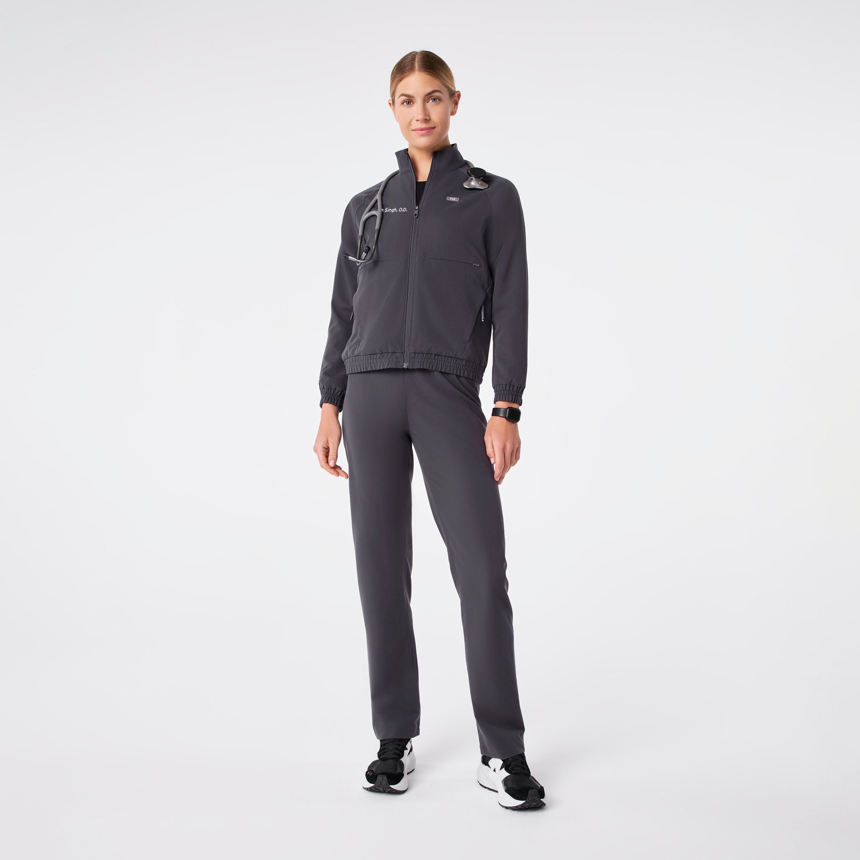 Sydney Scrub Jacket - Charcoal