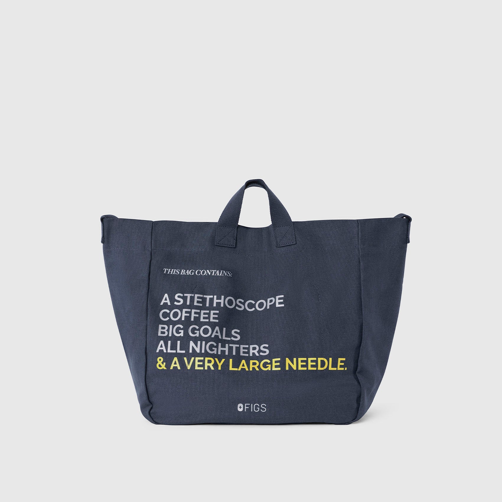 A Very Large Needle Detachable Strap Tote - Dark Harbor