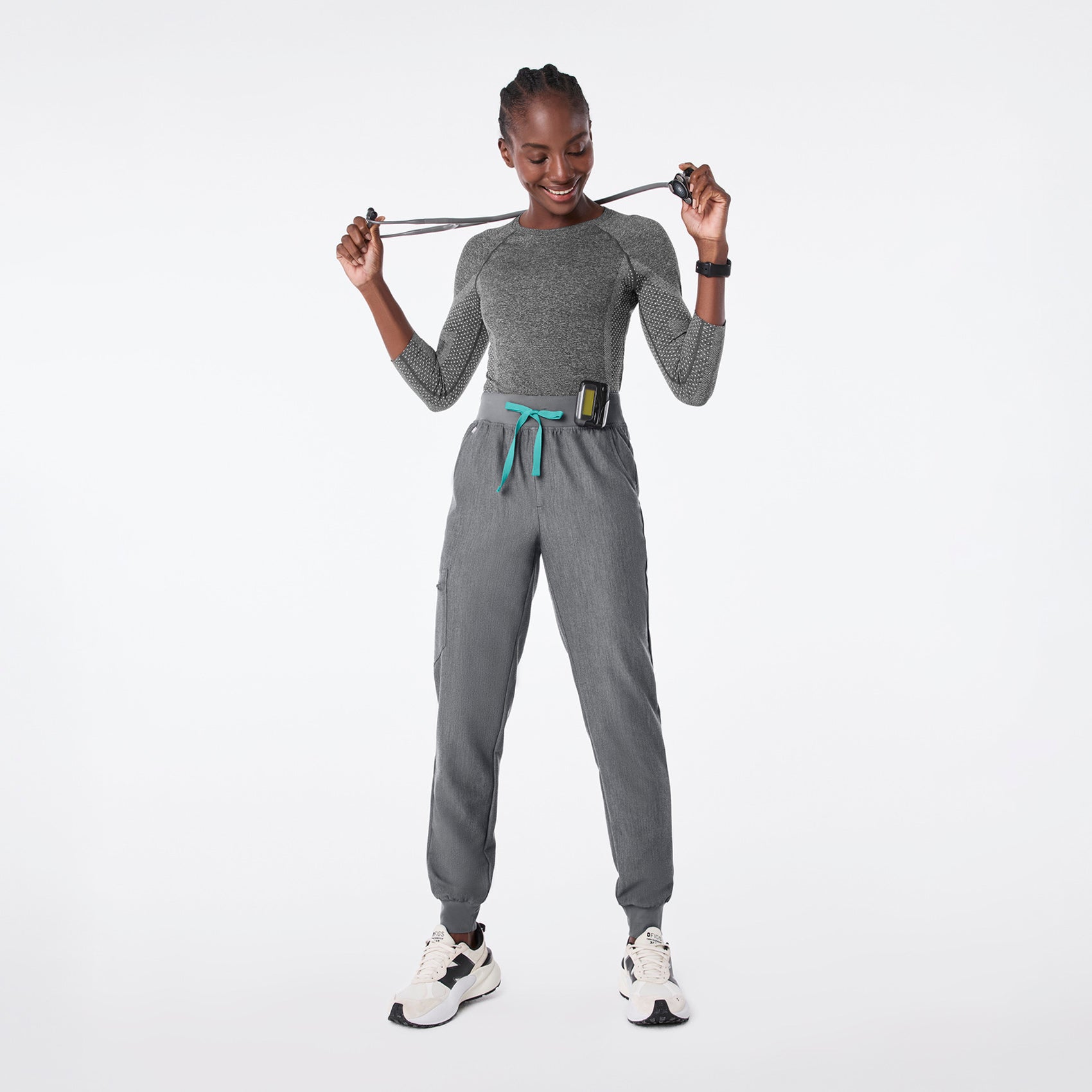 Salta Seamless ¾ Sleeve Underscrub - Graphite
