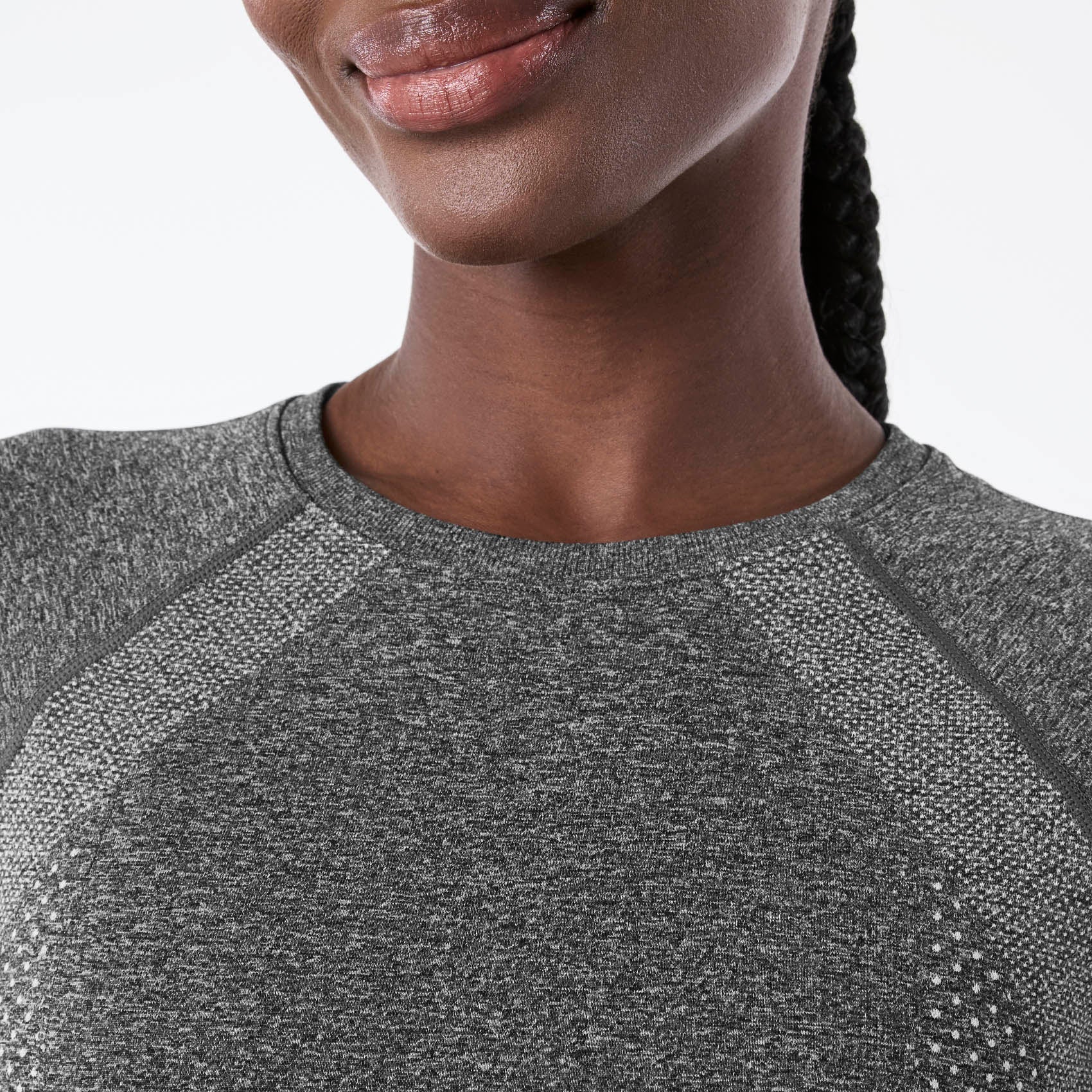 Salta Cropped Long-Sleeve Underscrub - Graphite