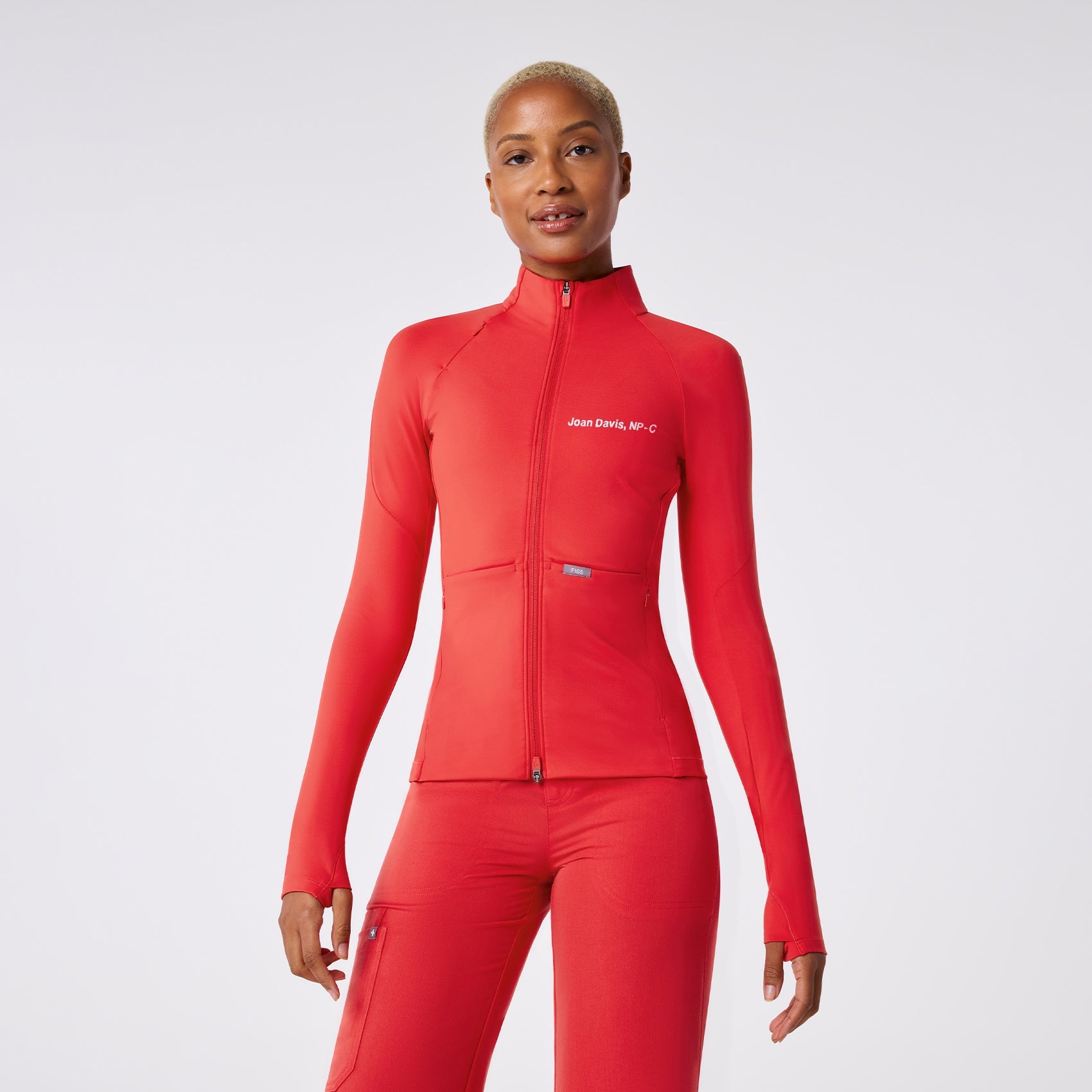 ContourKnit Scrub Jacket™ - Hibiscus