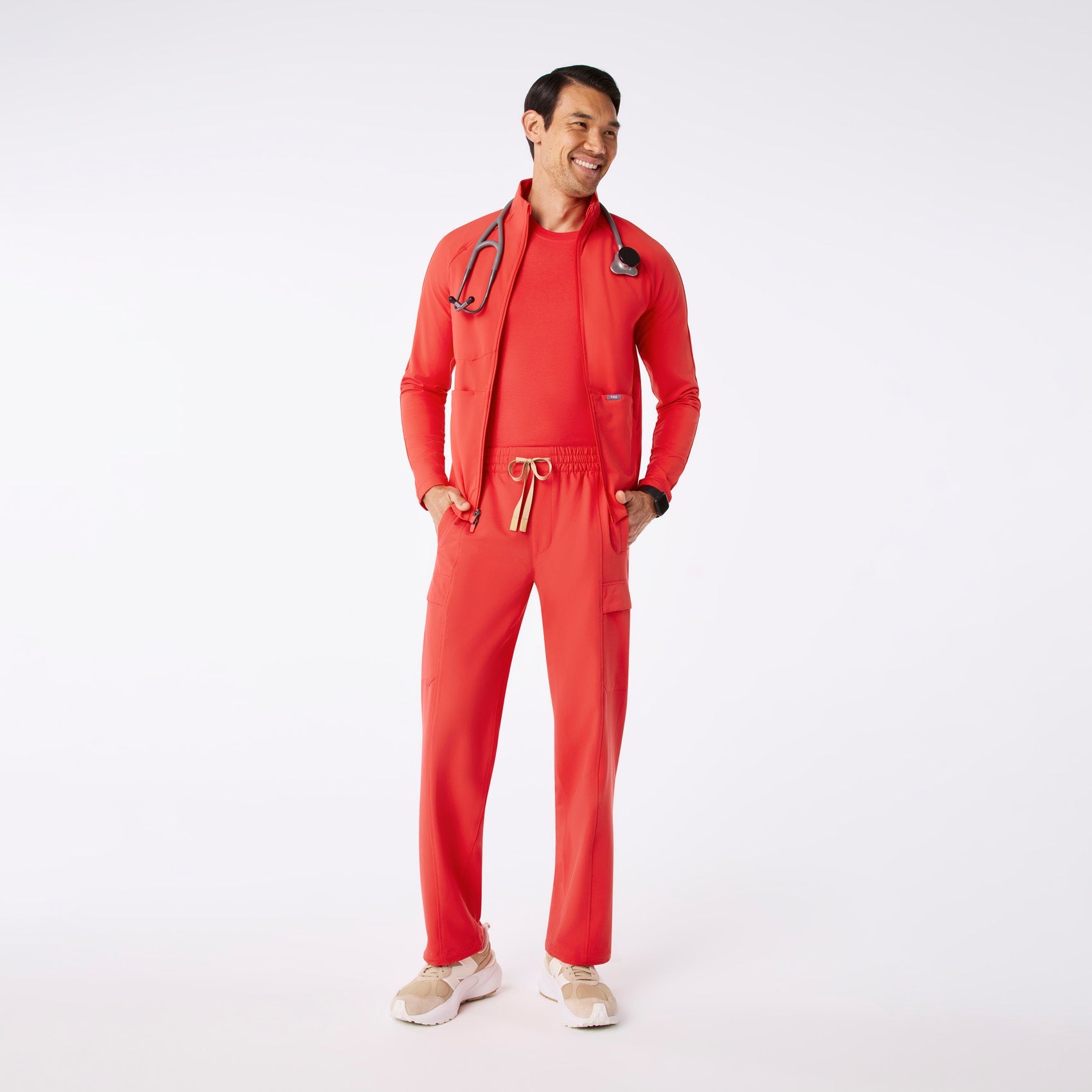 ContourKnit Scrub Jacket™ - Hibiscus
