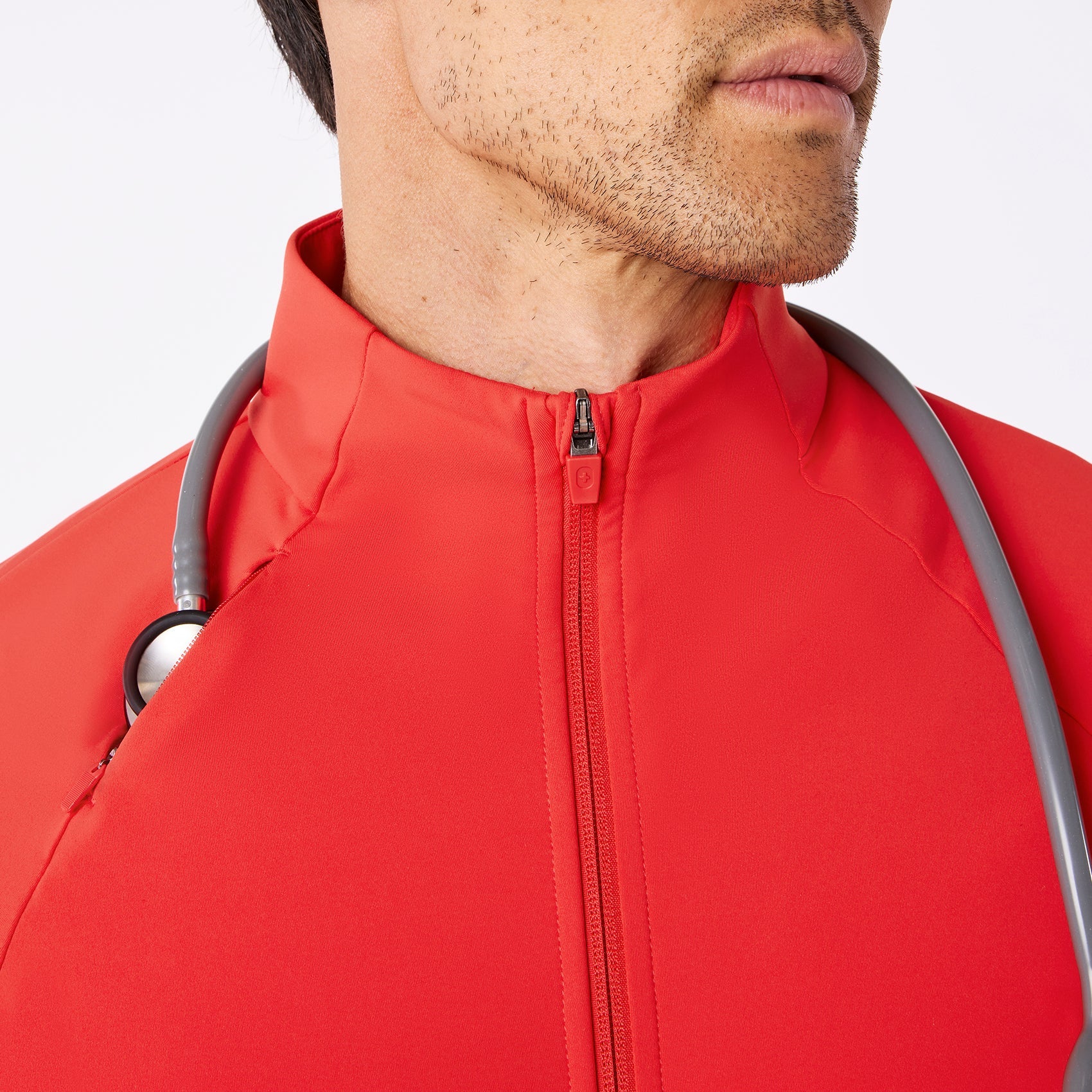 ContourKnit Scrub Jacket™ - Hibiscus
