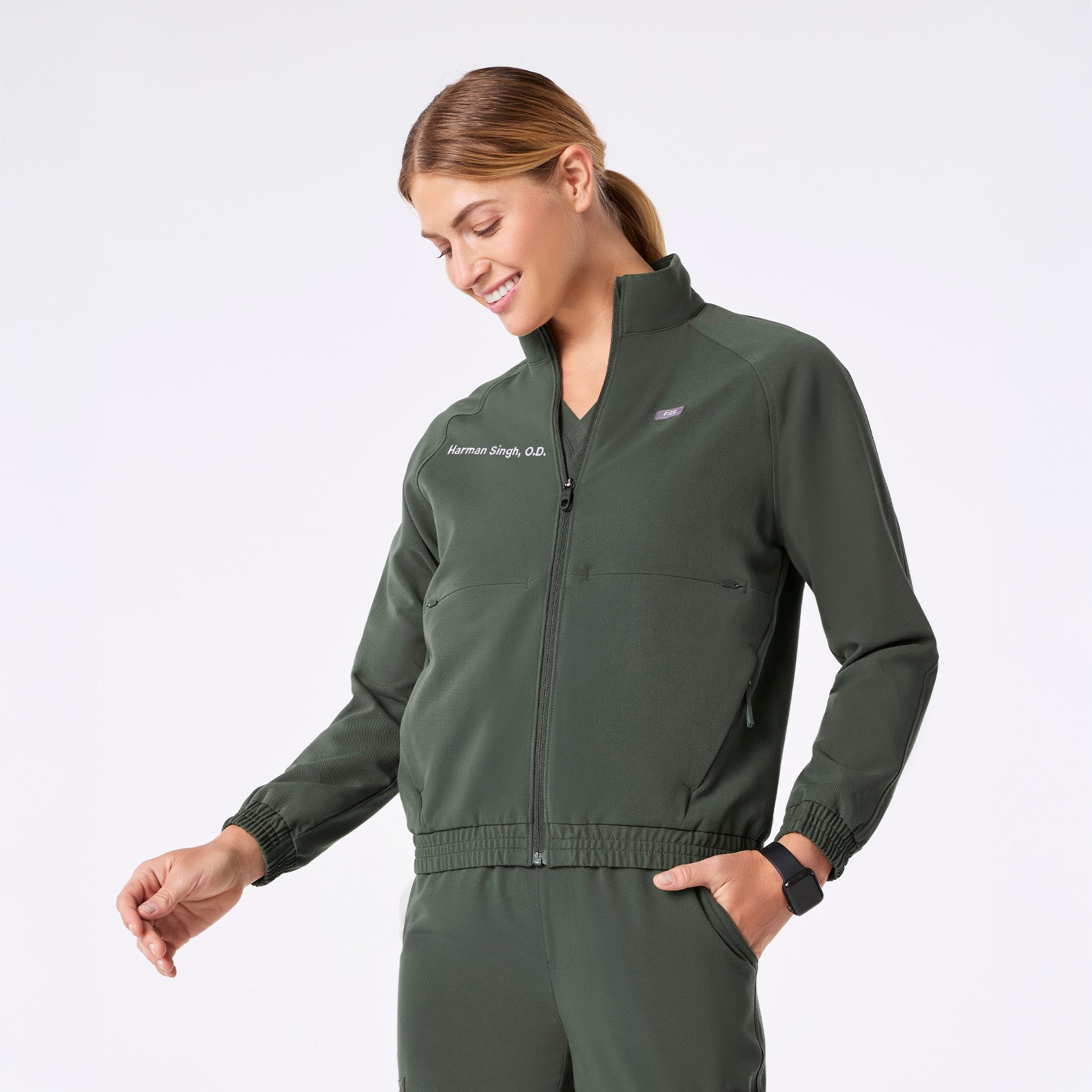 Sydney Scrub Jacket - Moss