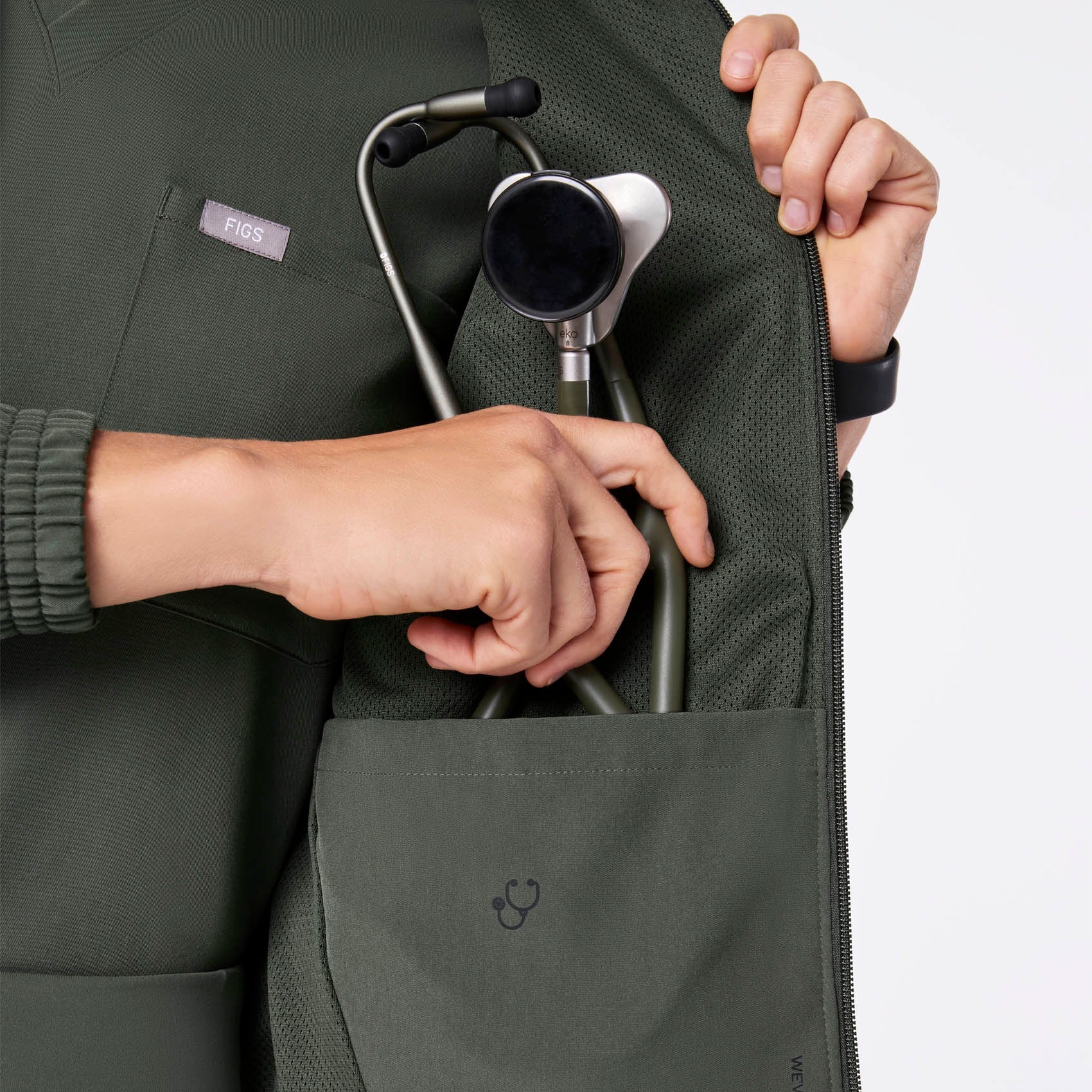 Sydney Scrub Jacket - Moss