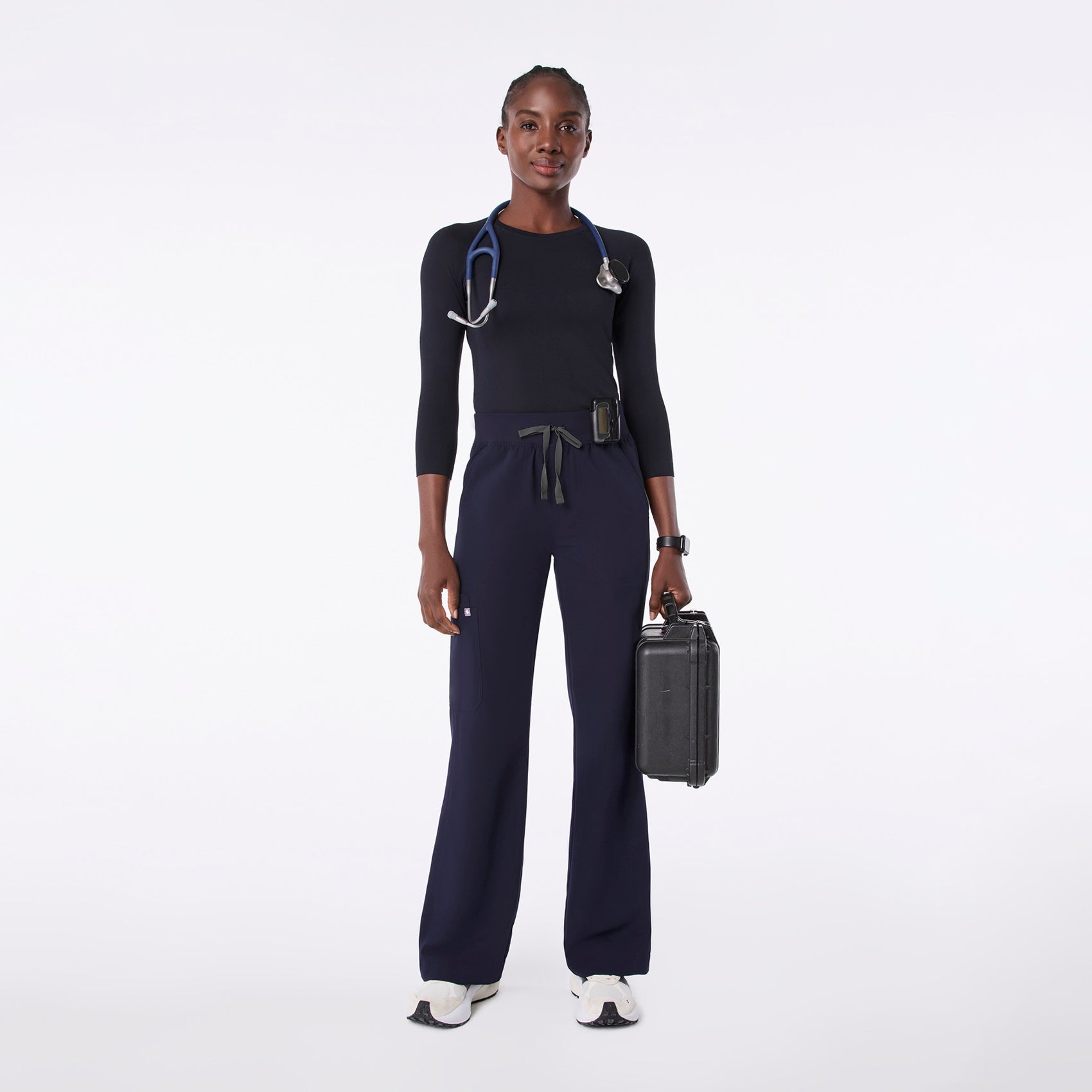 Salta Seamless ¾ Sleeve Underscrub - Navy