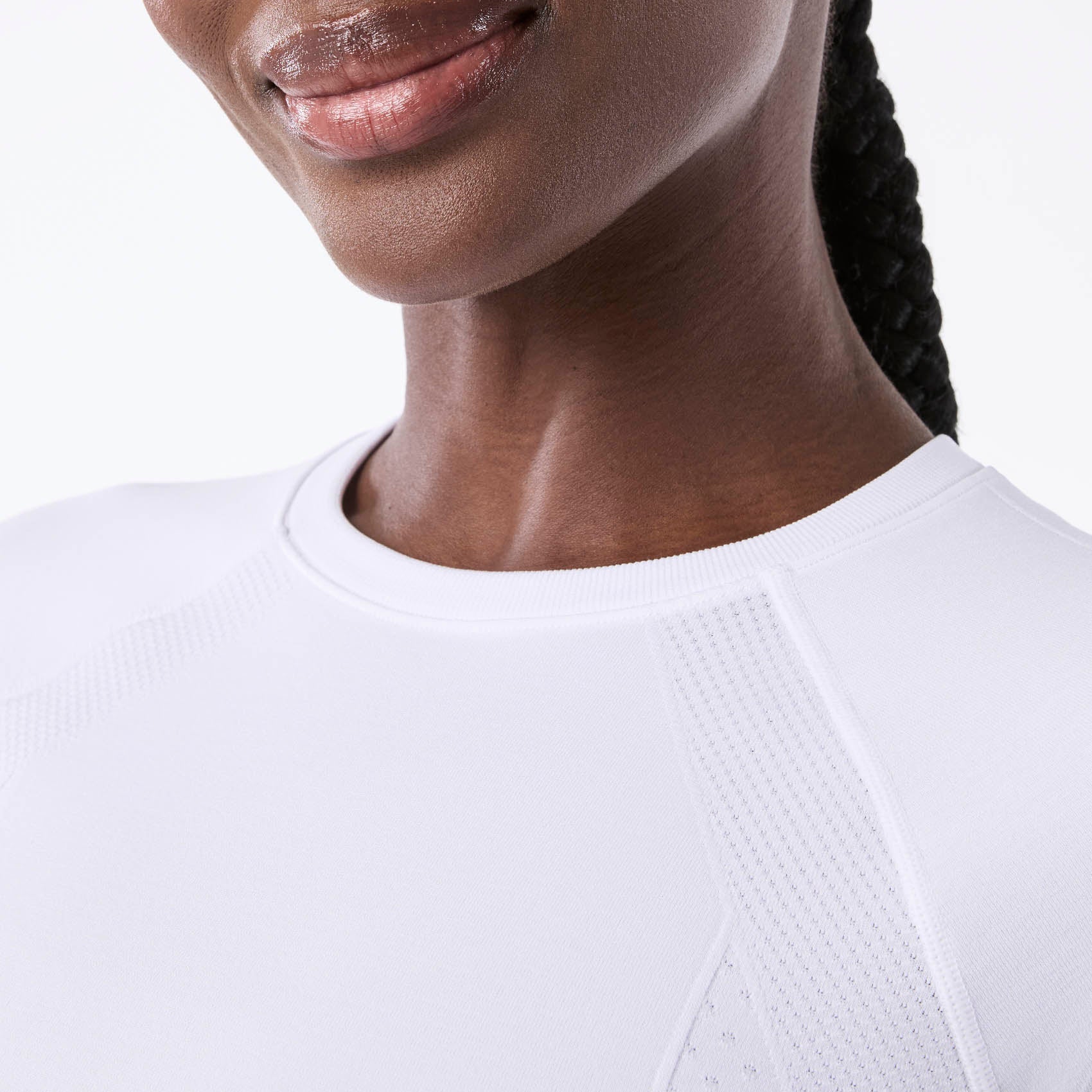 Salta Cropped Long-Sleeve Underscrub - White