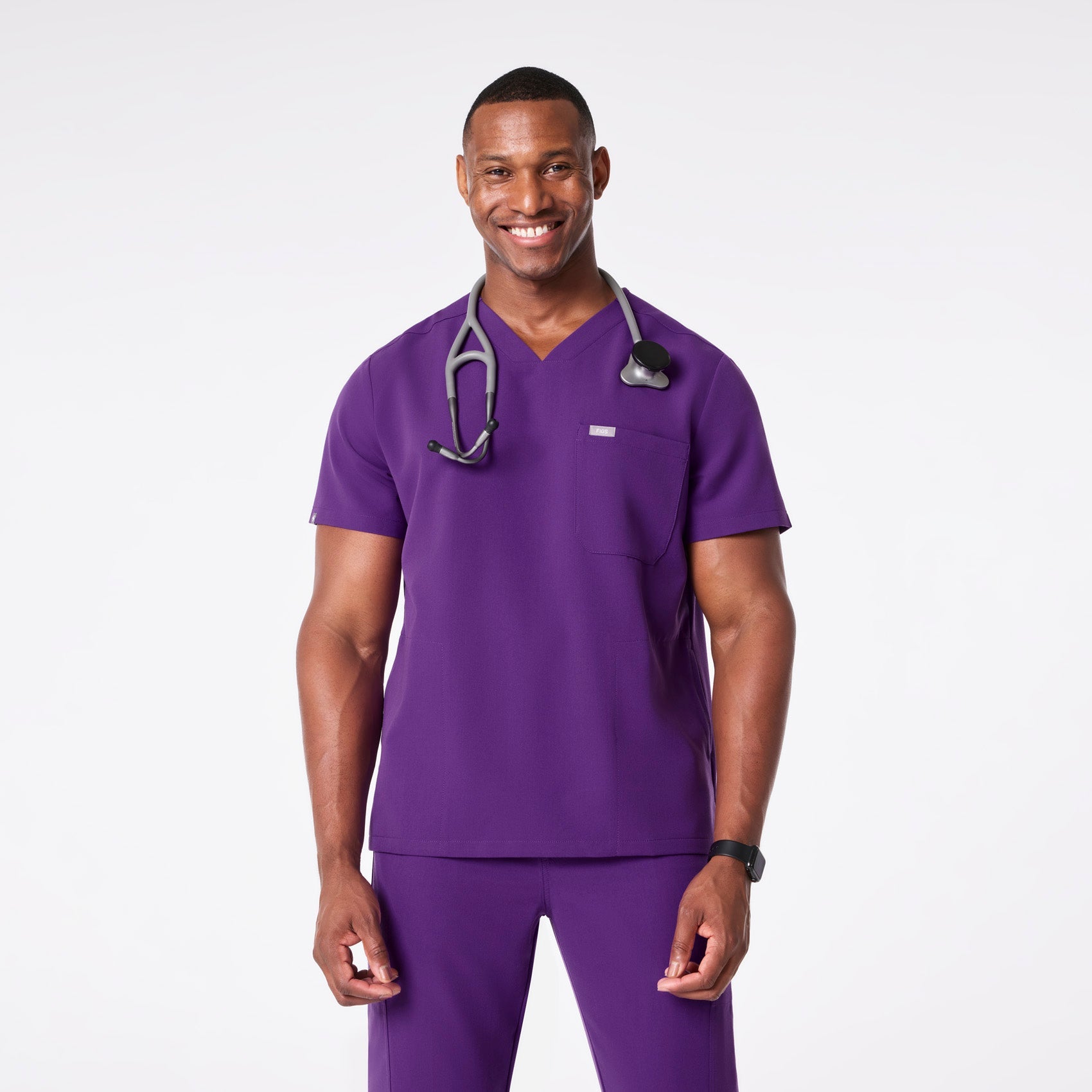 Chisec Scrub Top™ - Digital Grape