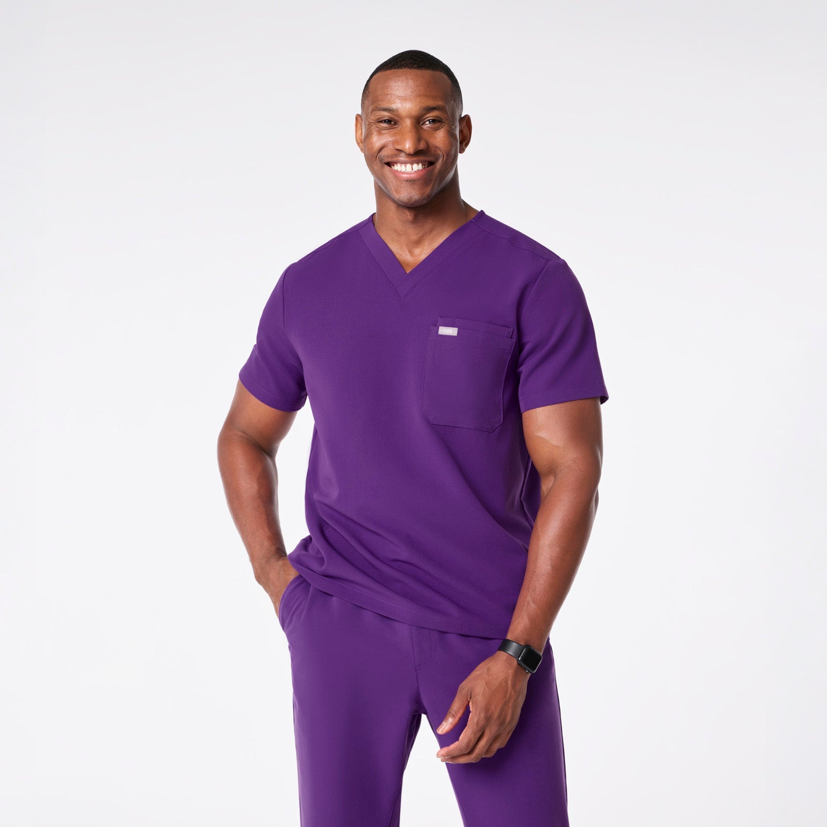 Leon Scrub Top™ - Digital Grape