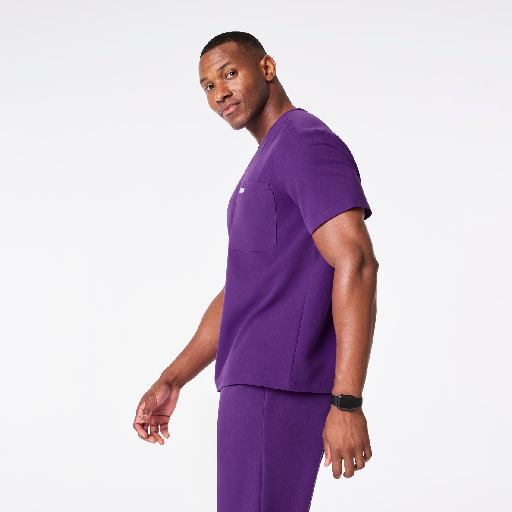 Leon Scrub Top™ - Digital Grape