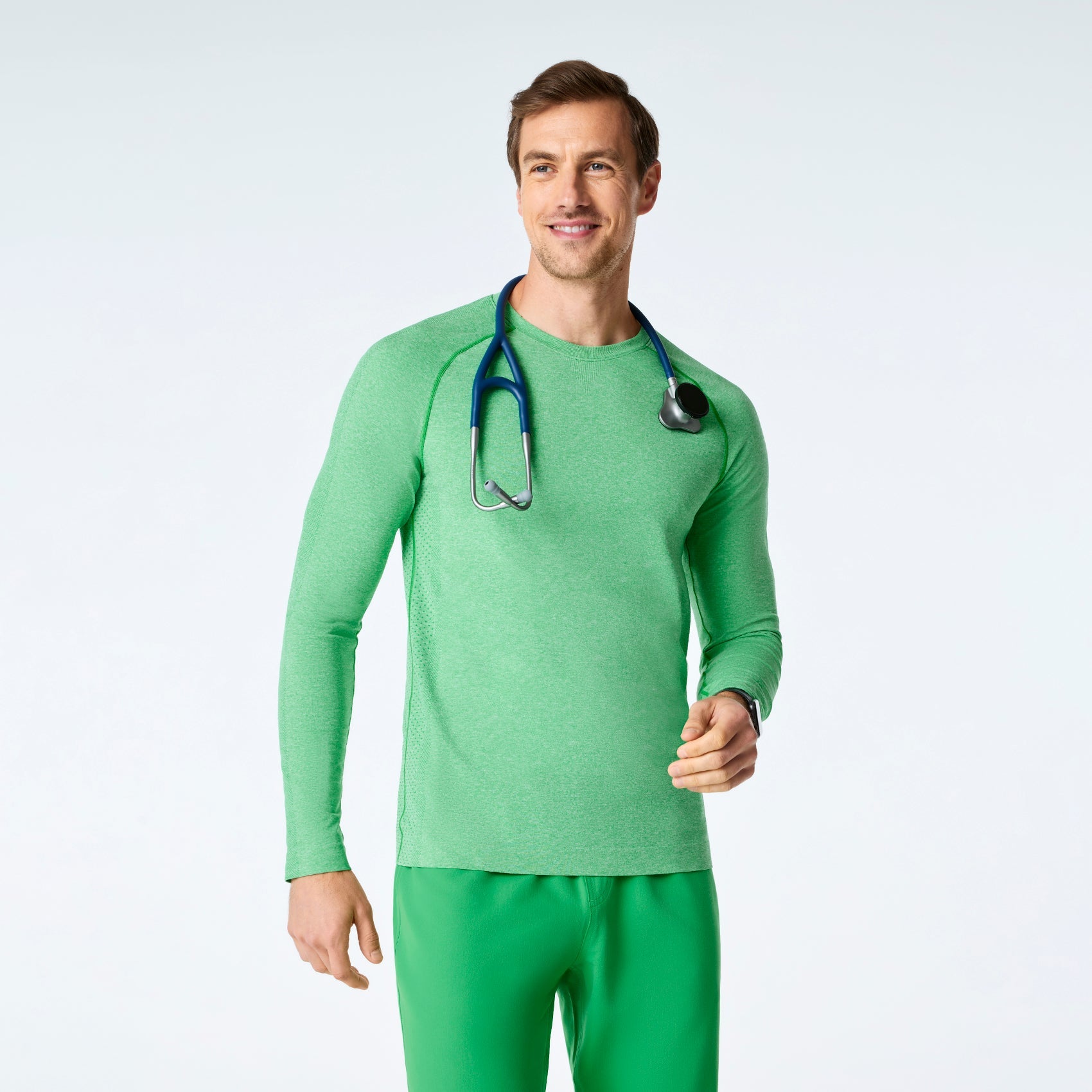 Makato Seamless Long-Sleeve Underscrub - Emerald