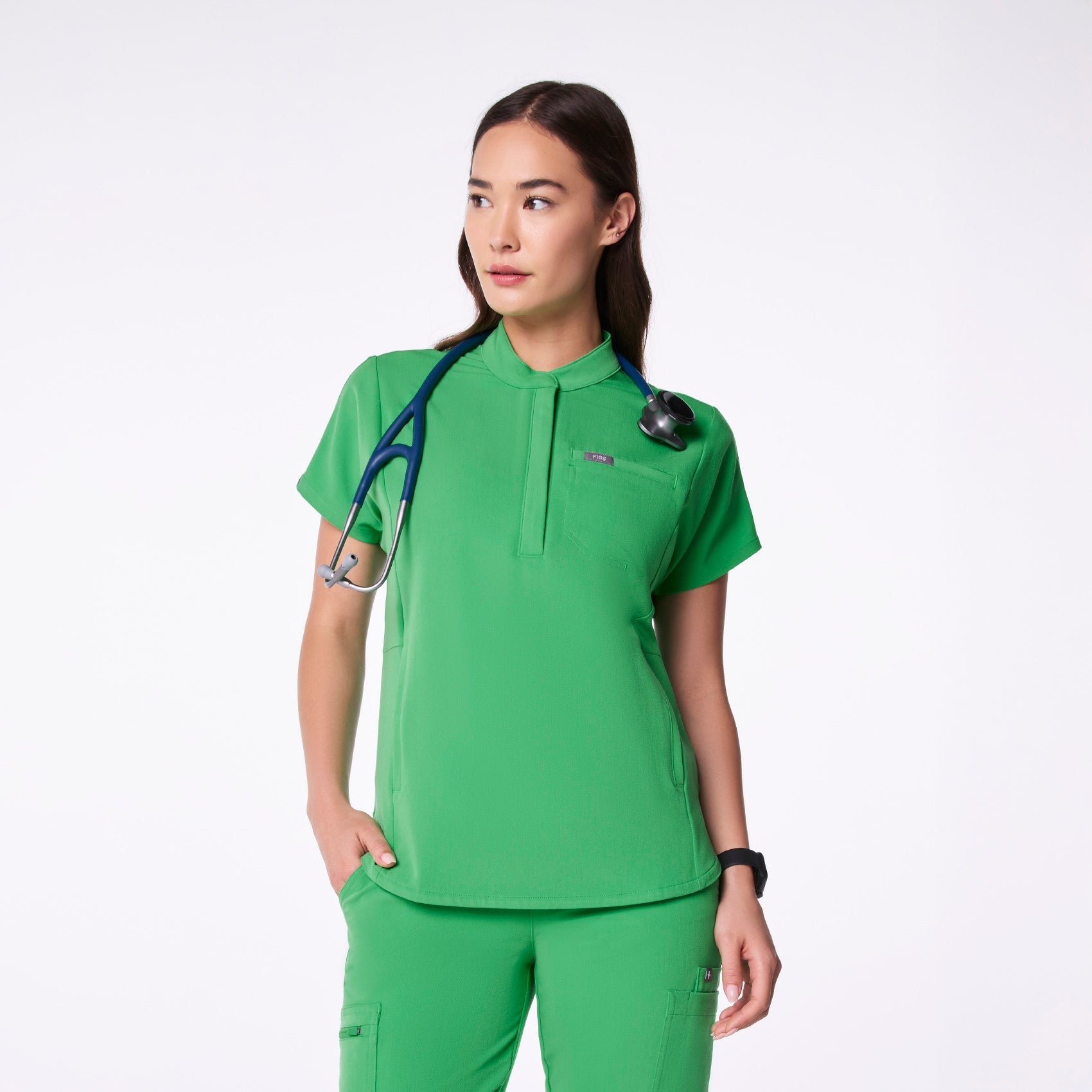 Montex Relaxed Scrub Top - Emerald