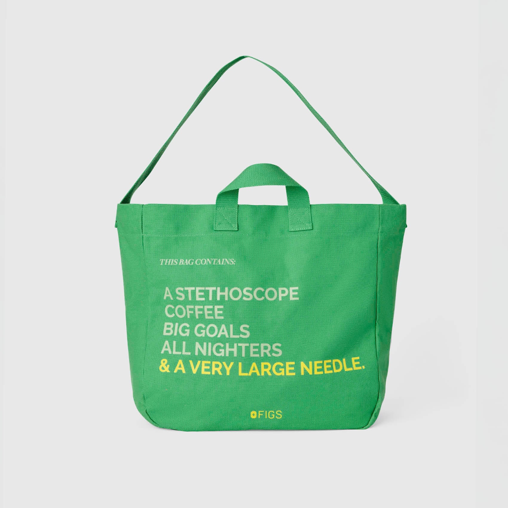 A Very Large Needle Canvas Tote - Emerald