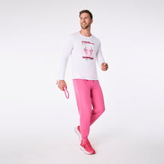 F Cancer Long-Sleeve Underscrub - White