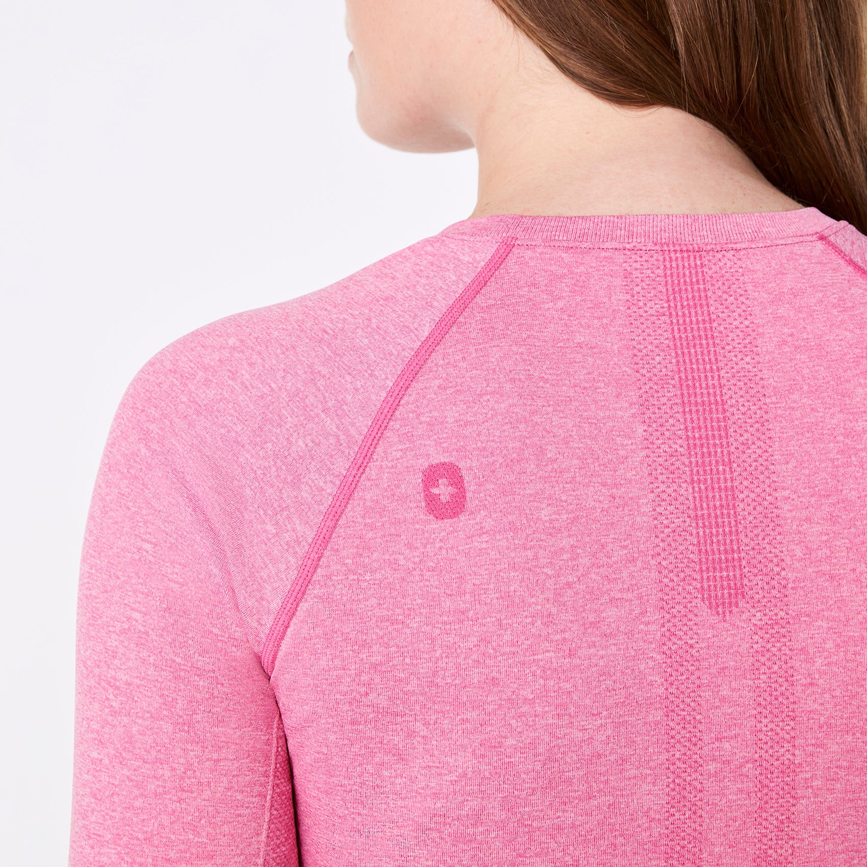 Salta Cropped Long-Sleeve Underscrub - F*ing Pink