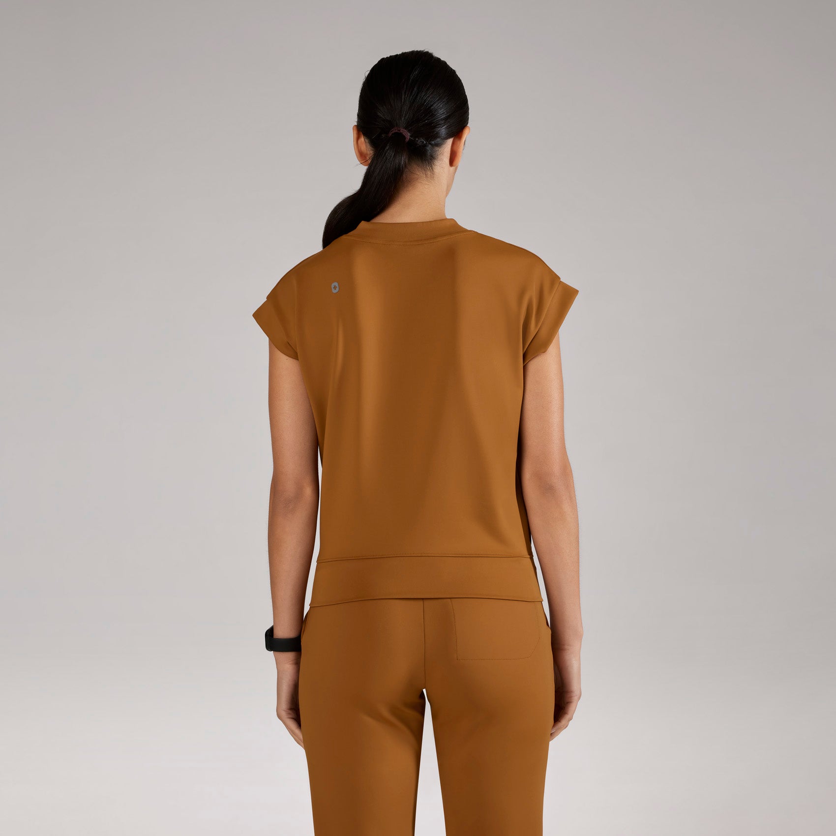 Mira Banded Scrub Top - Alder