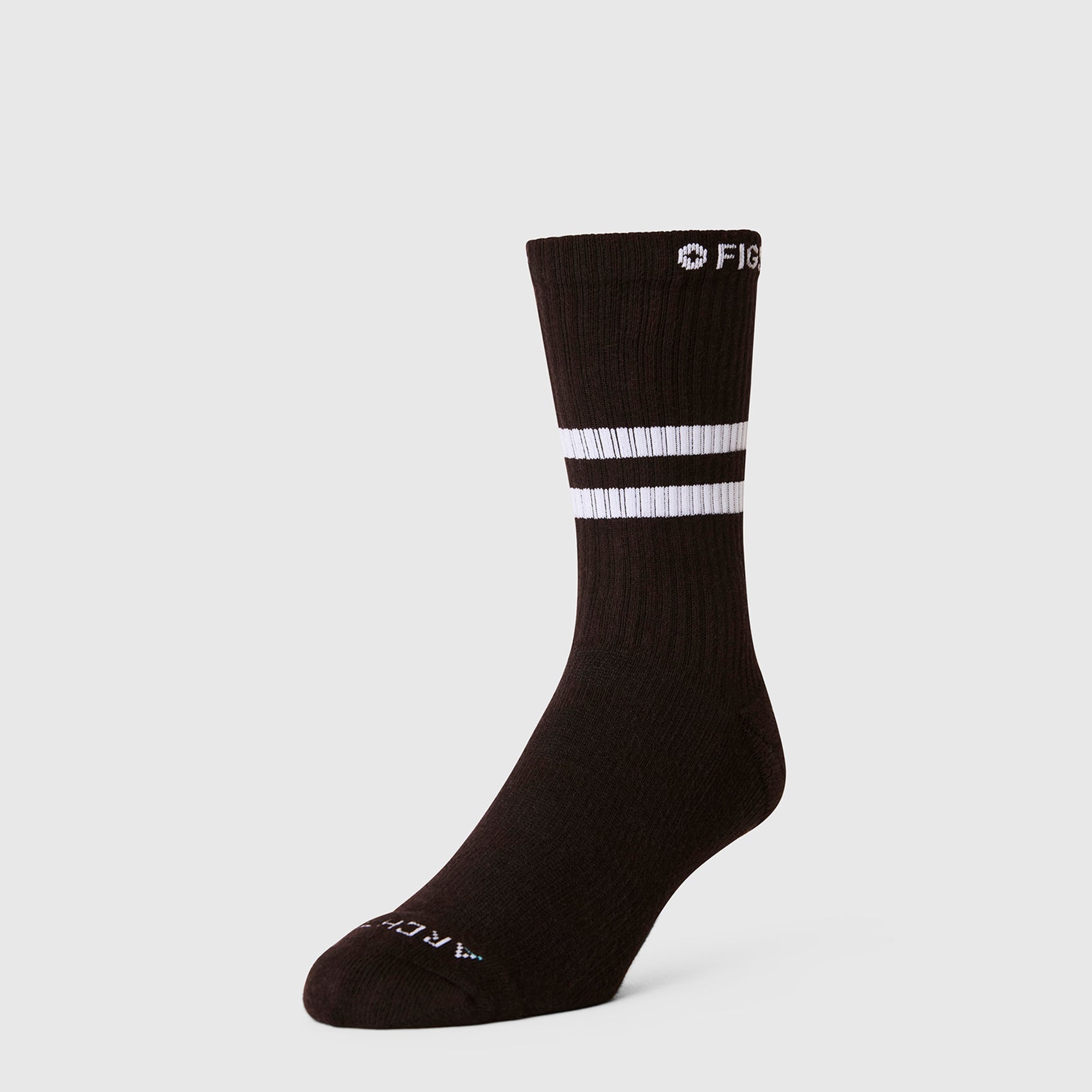 FIGS | ArchTek® Crew Compression Socks 15-20 mmHg - Stripe/Black