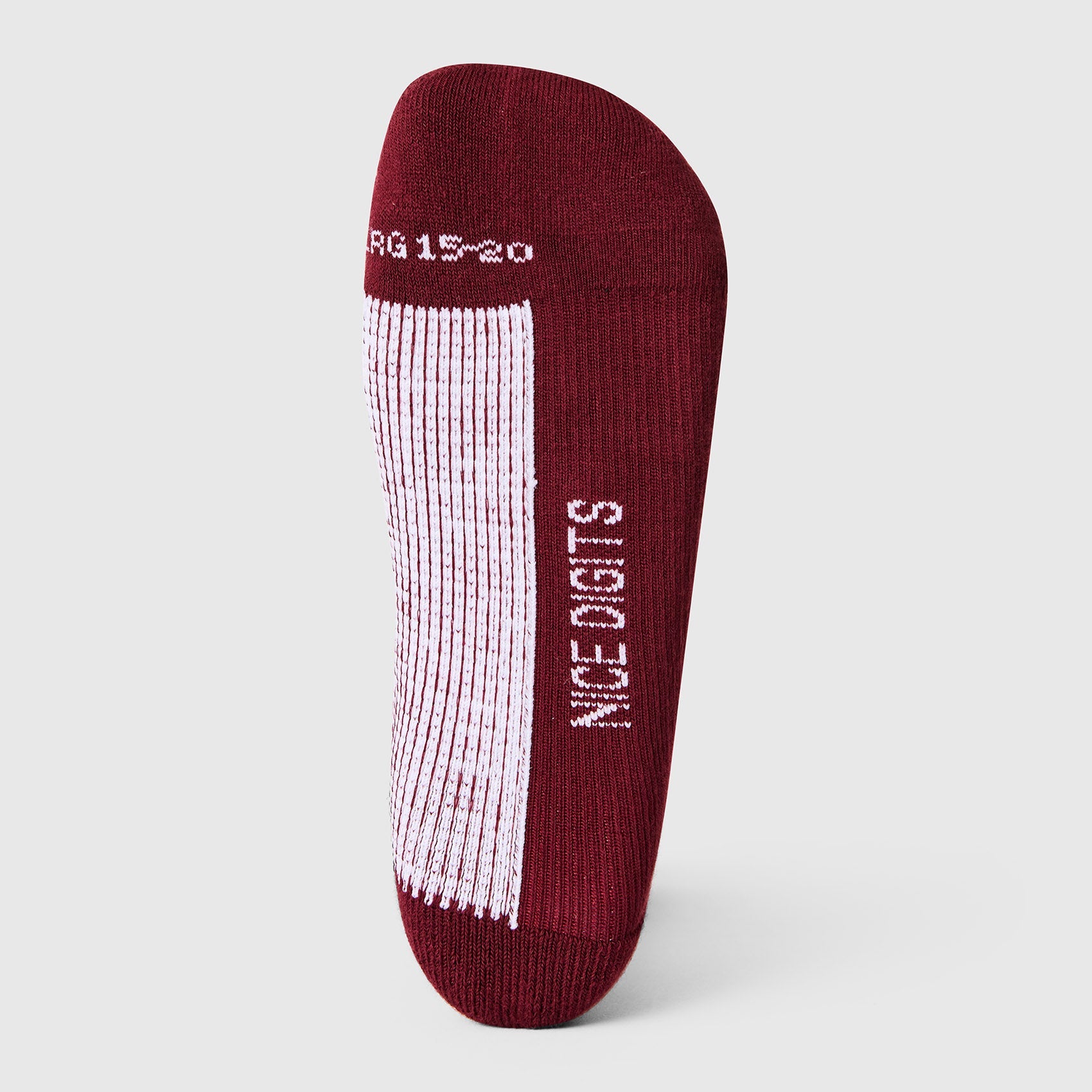FIGS | ArchTek® Crew Compression Socks 15-20 mmHg - Stripe/Burgundy
