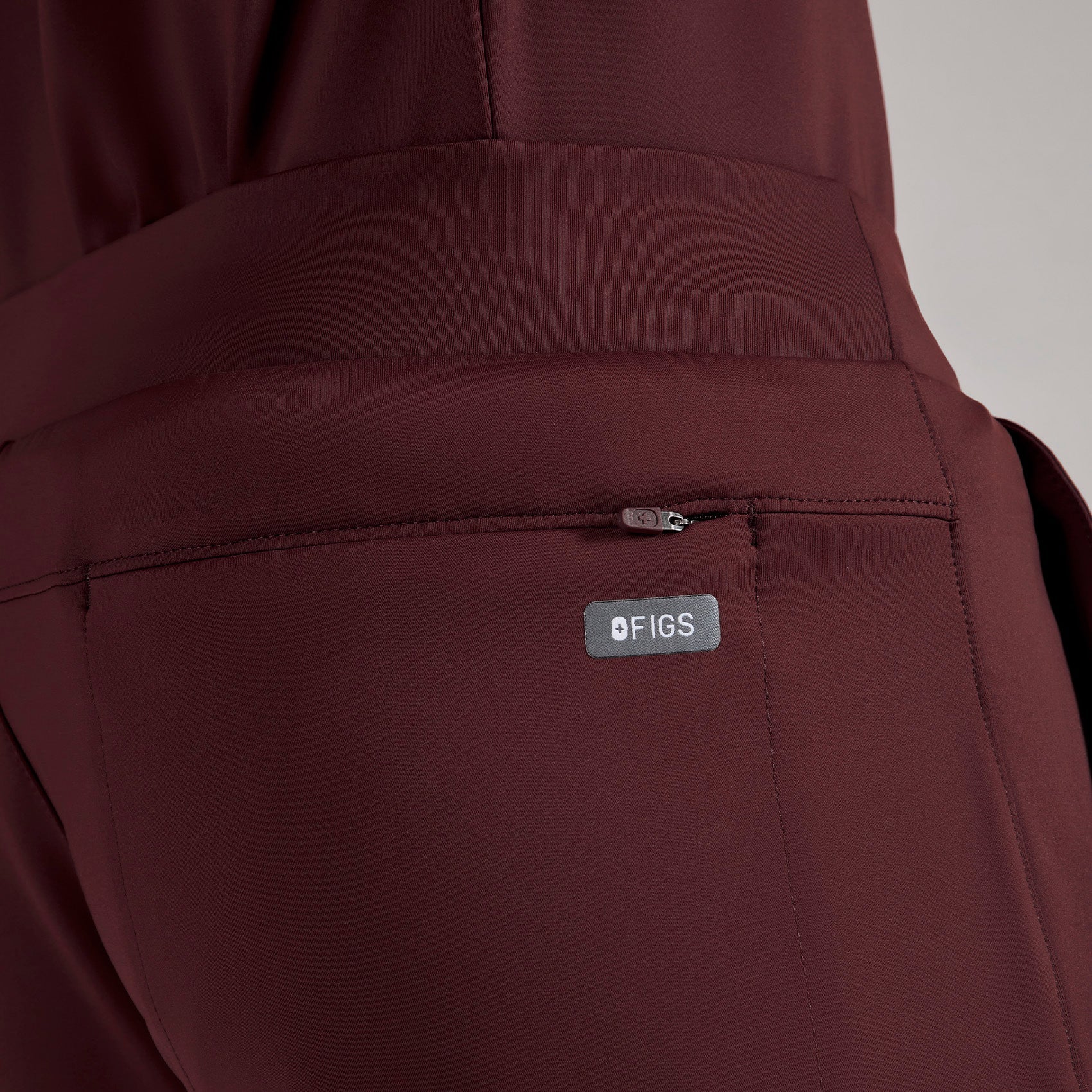 Pierre Slim Tapered Scrub Pant - Burgundy