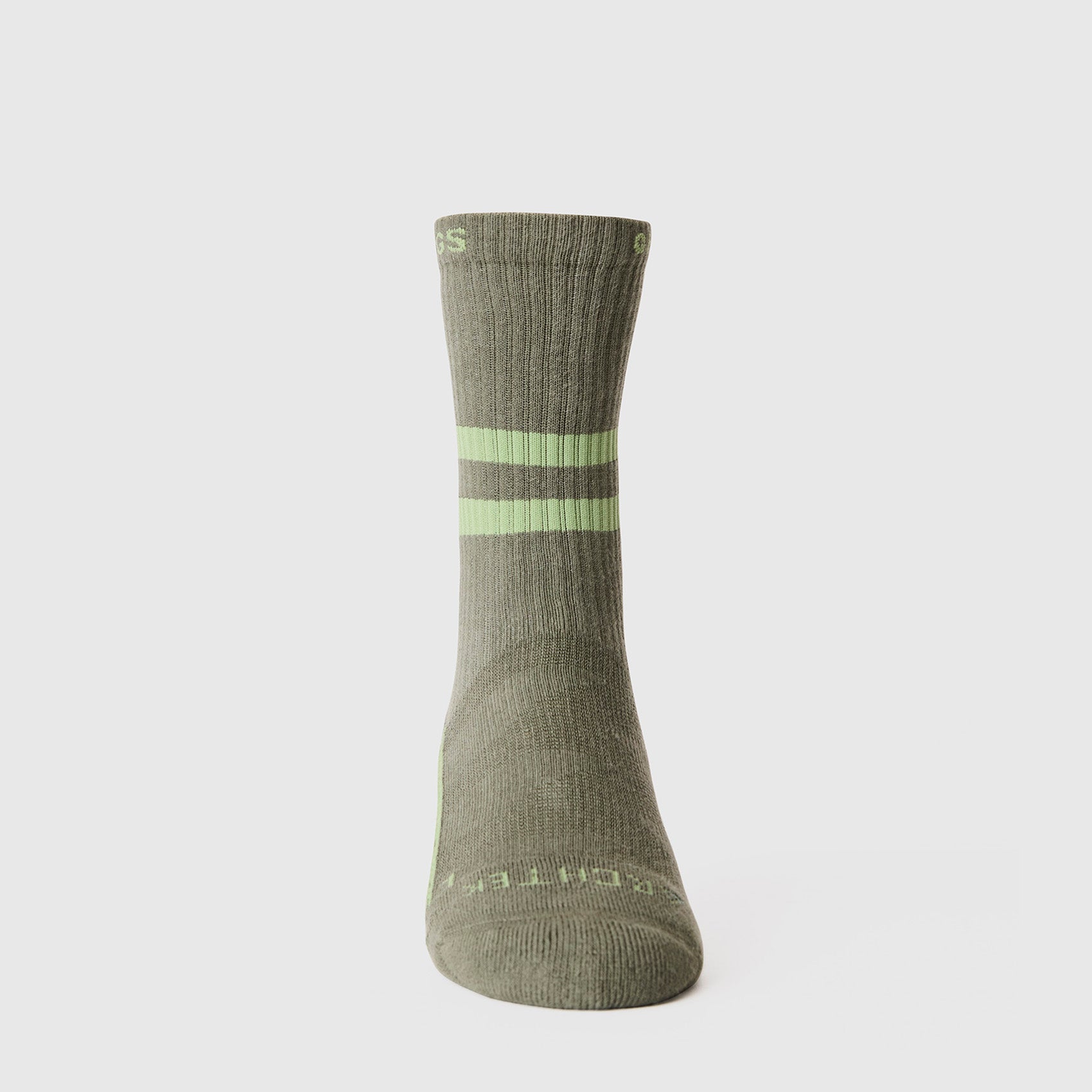 FIGS | ArchTek® Crew Compression Socks 15-20 mmHg - Stripe/Moss
