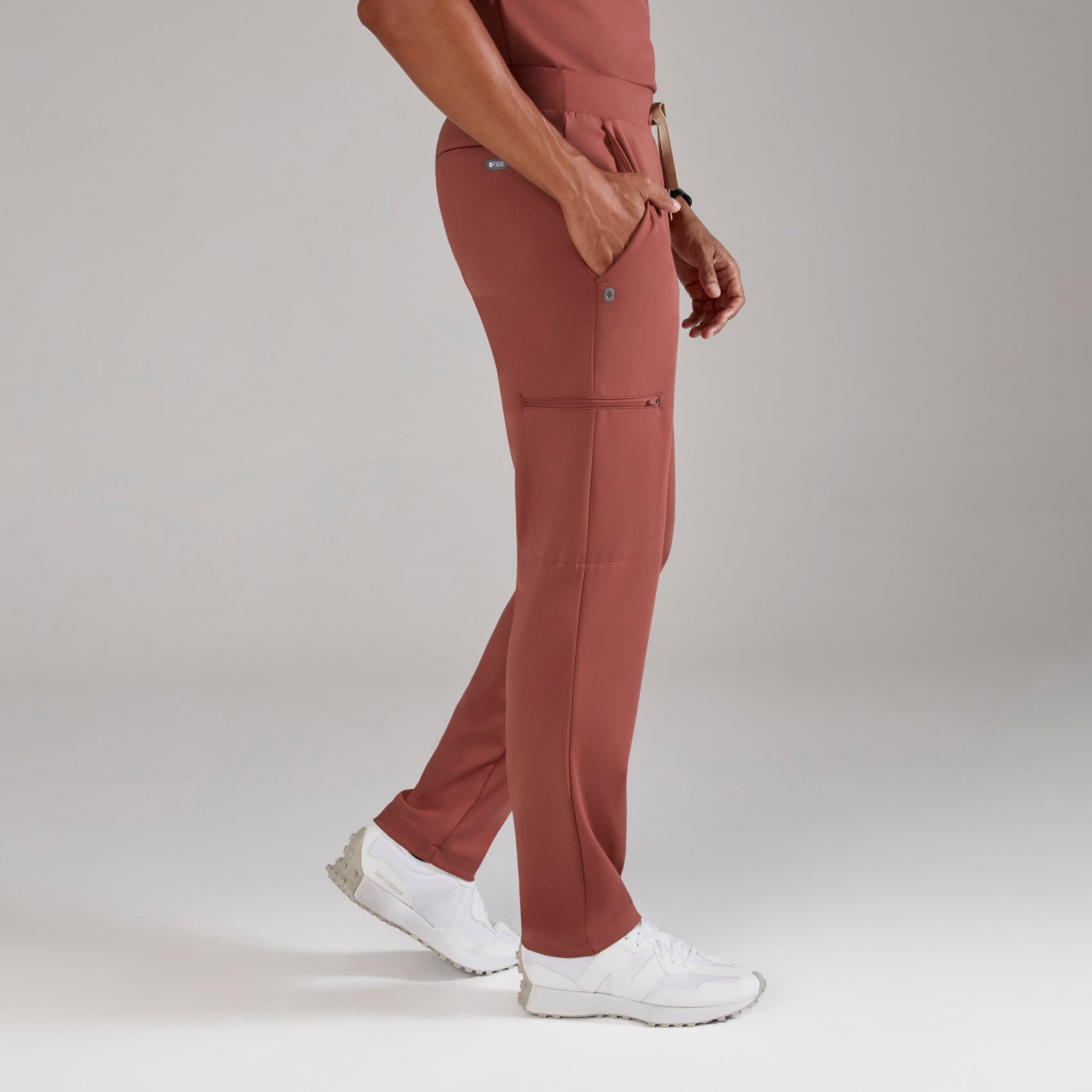 Norris Straight-Leg Scrub Pant - Rosewood