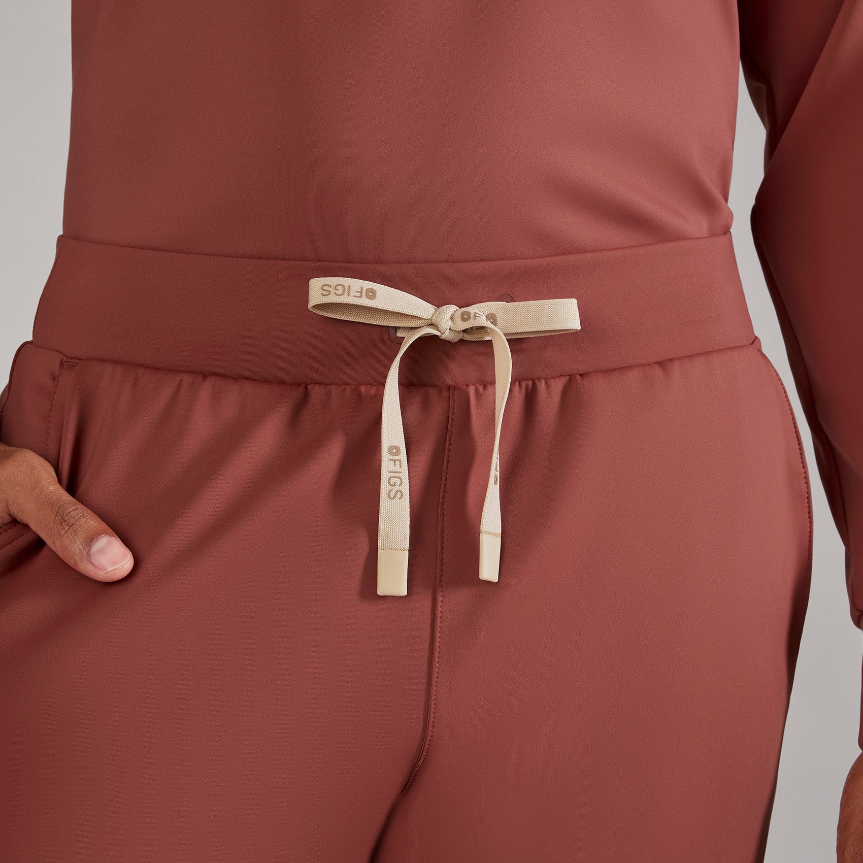 Pierre Slim Tapered Scrub Pant - Rosewood